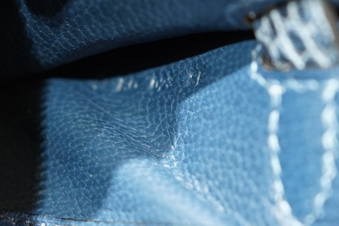 Hermes | Kelly To Go Wallet – Crocodile Leather – Blue – Gold Hardware