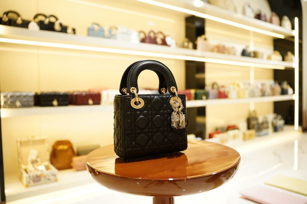 Dior | Lady Dior (Small) – Lambskin – Black – Gold Hardware