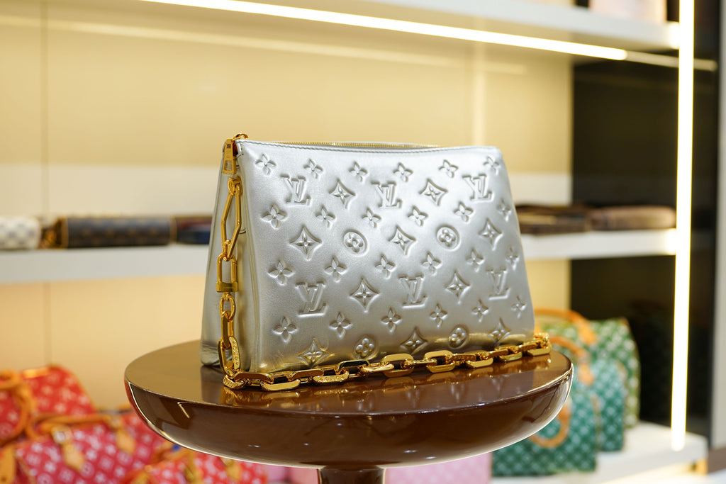 Louis Vuitton | Coussin Medium – Leather – Silver – Gold Hardware