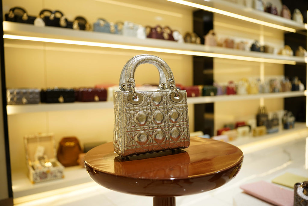 Dior | Lady Dior (Small) – Lambskin – Silver – Silver Hardware