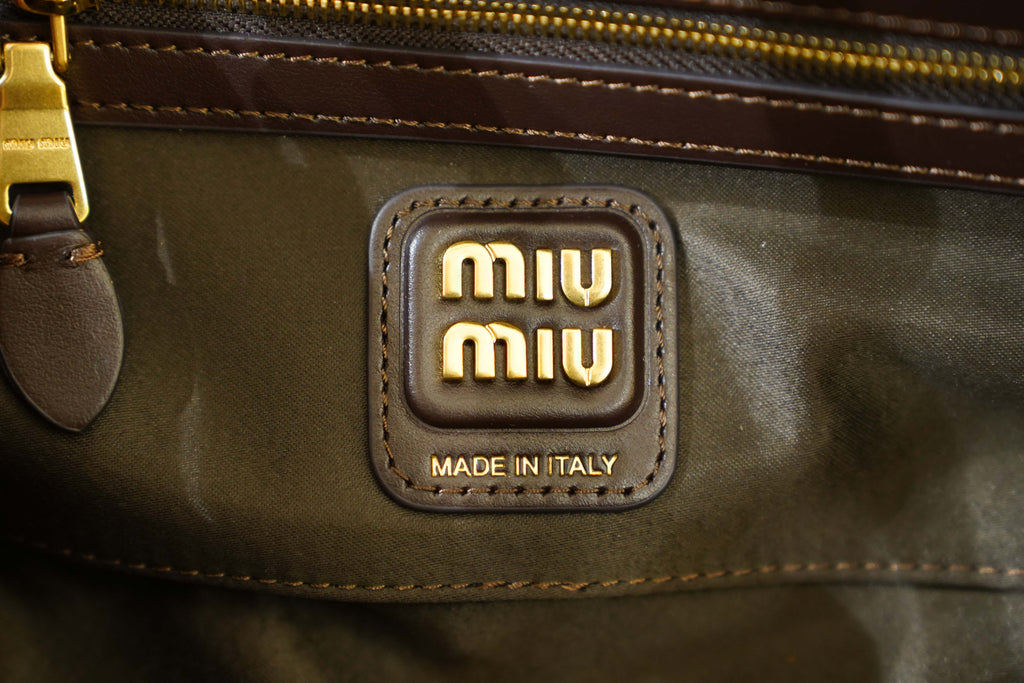 Miu Miu | Beau – Leather – Brown – Gold Hardware