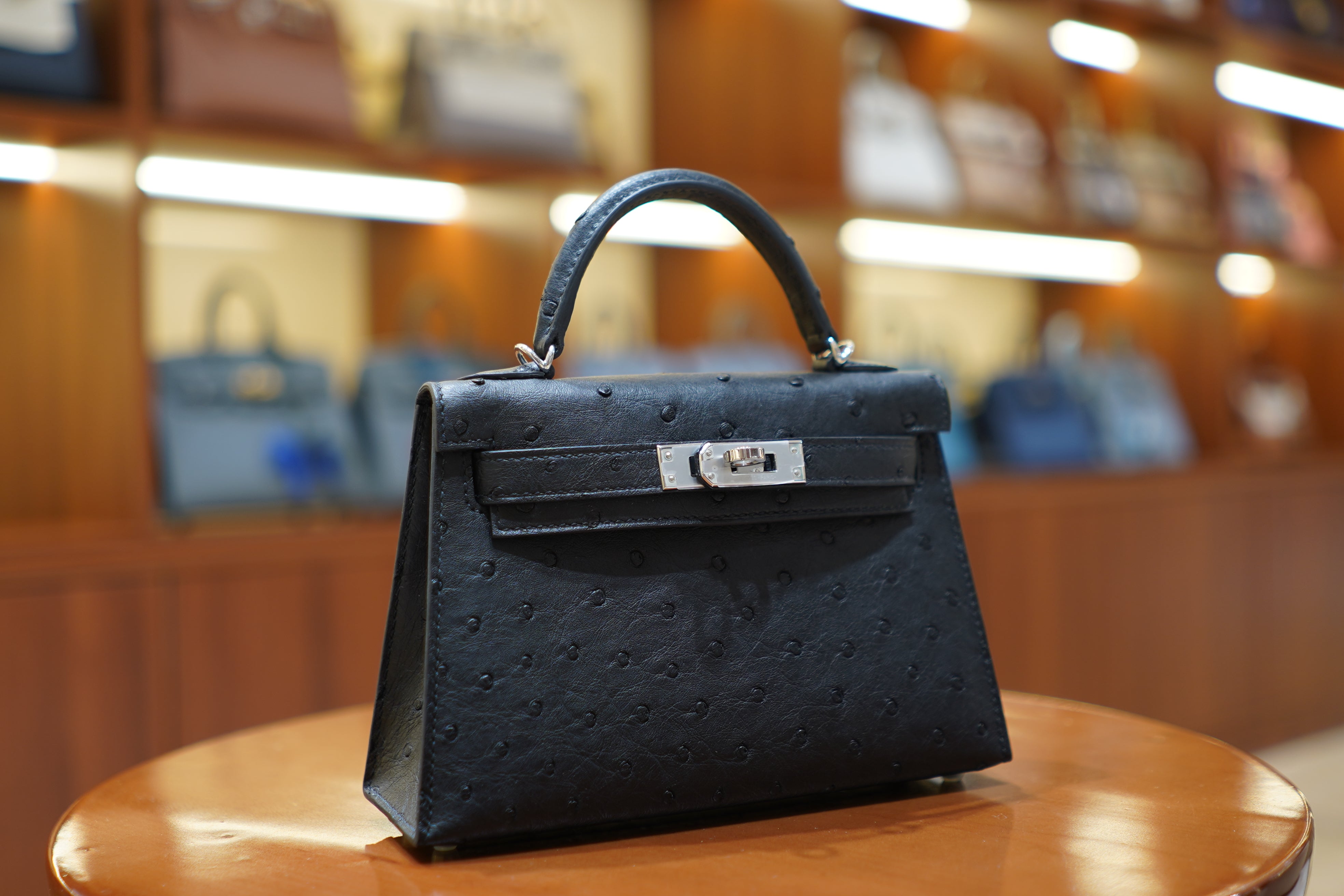 Hermes | Mini Kelly Ostrich - Black – Hello Fulya