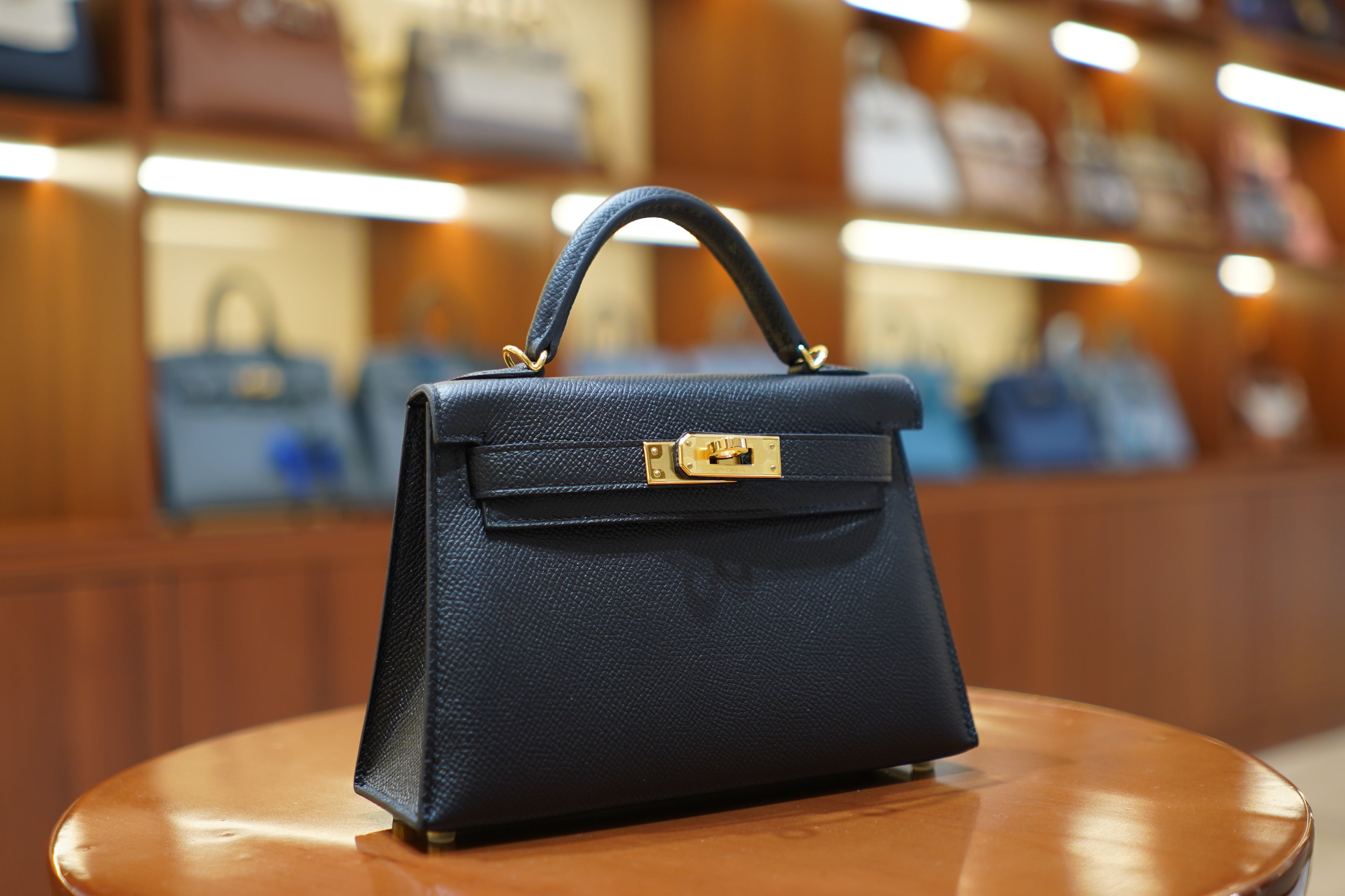 Hermes | Mini Kelly – Epsom – Noir – Gold Hardware