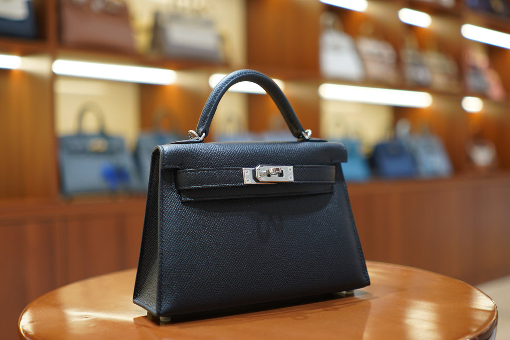 Hermes | Мини Келли – Эпсом – Черный – Палладиевое оборудование
