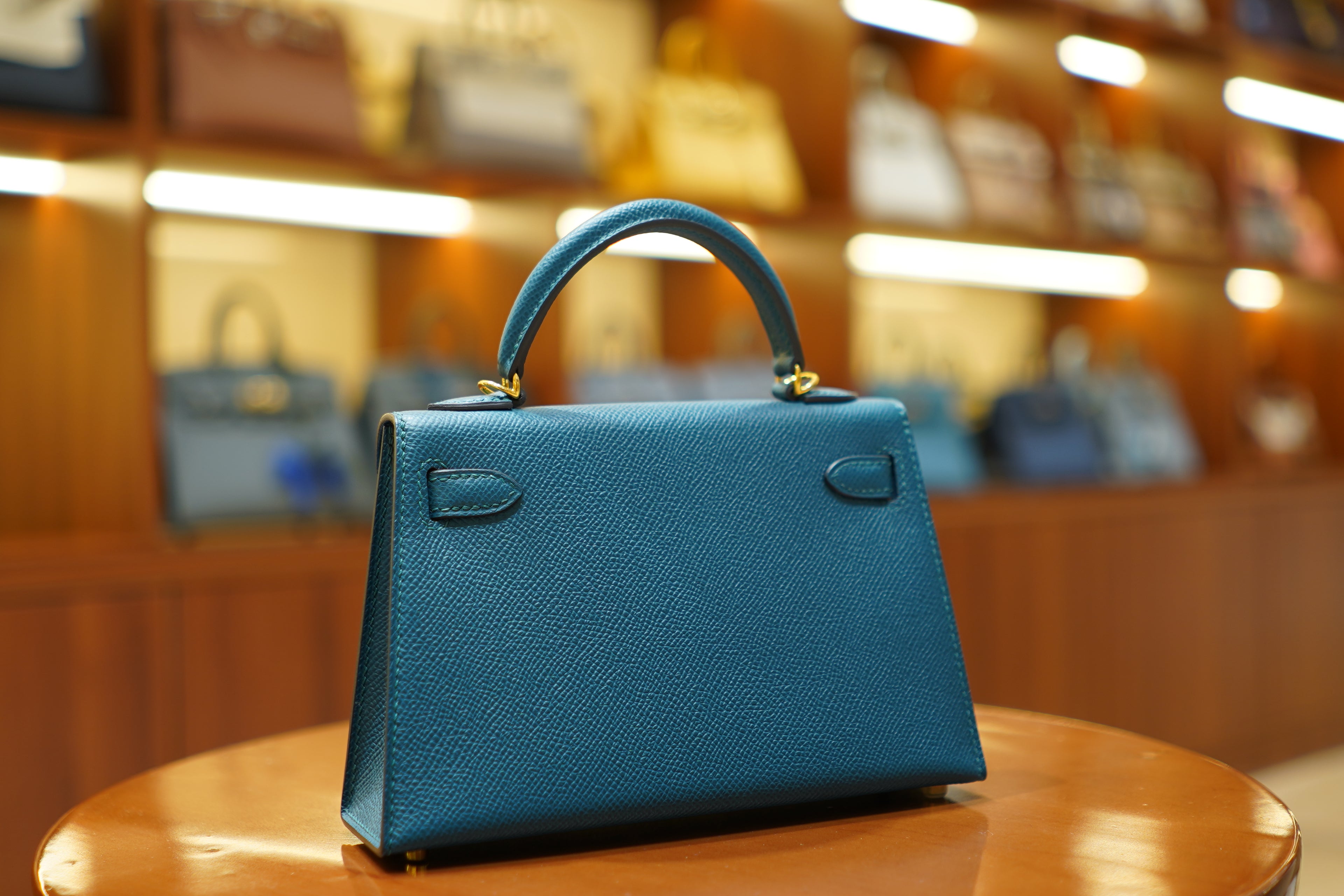 Hermes | Mini Kelly – Epsom – Electric Blue – Gold Hardware