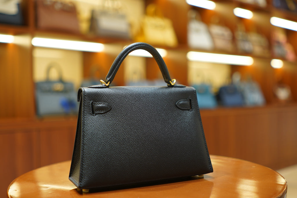 Hermes | Mini Kelly – Epsom – Noir – Gold Hardware