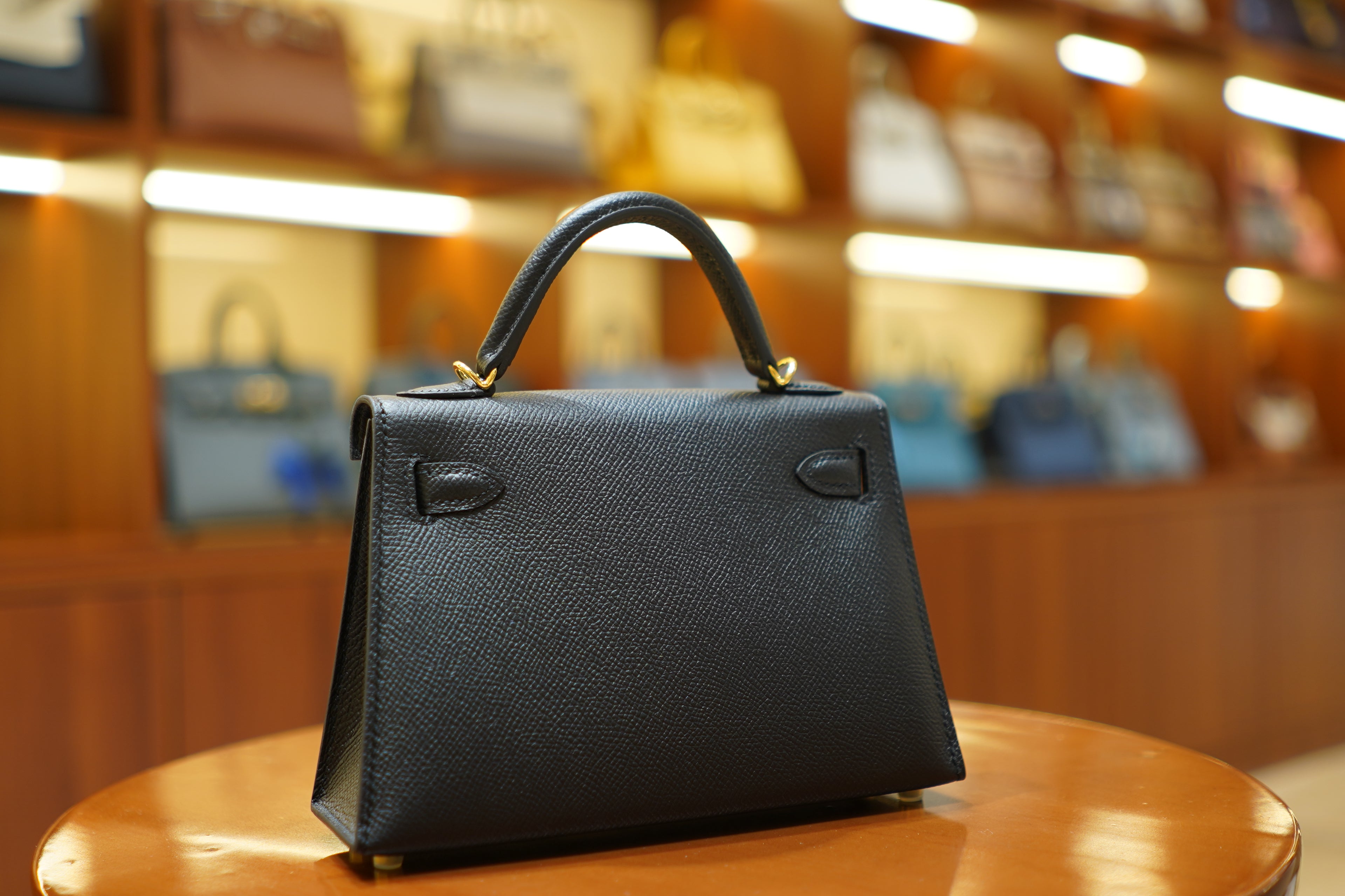 Hermes | Mini Kelly – Epsom – Noir – Gold Hardware