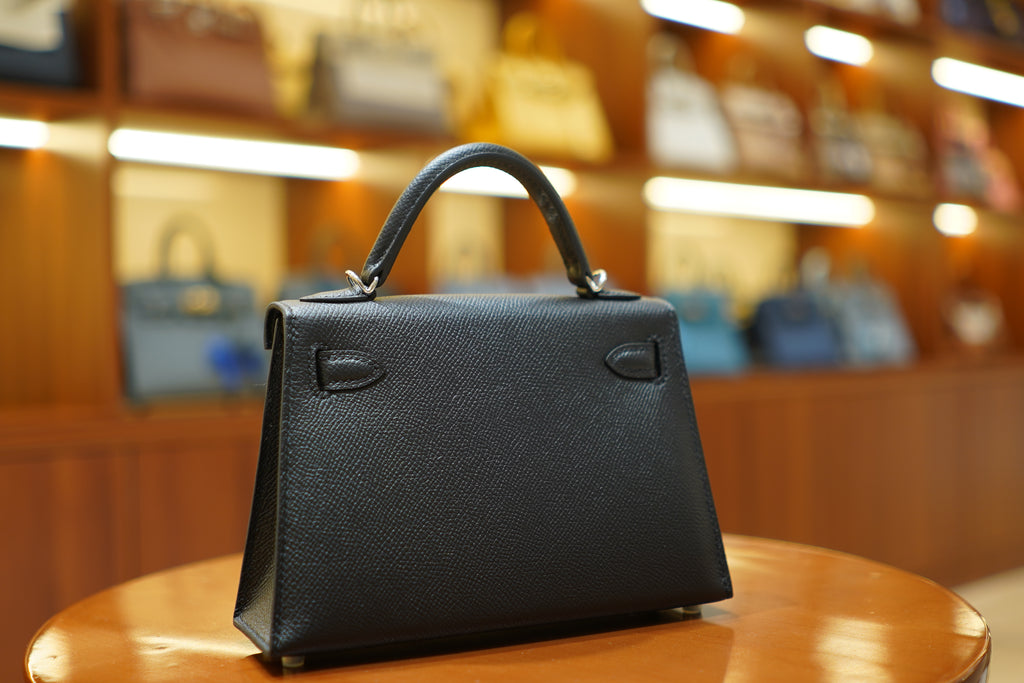 Hermes | Мини Келли – Эпсом – Черный – Палладиевое оборудование