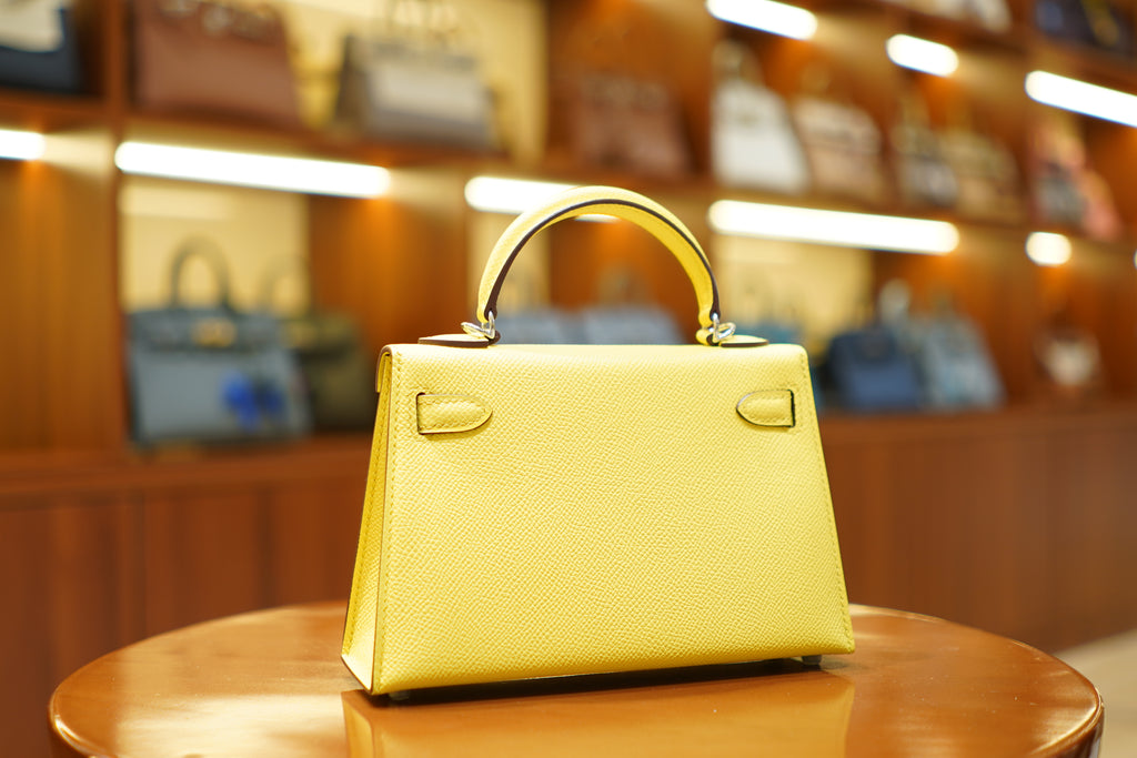 Hermes | Mini Kelly – Epsom – Yellow – Palladium Hardware