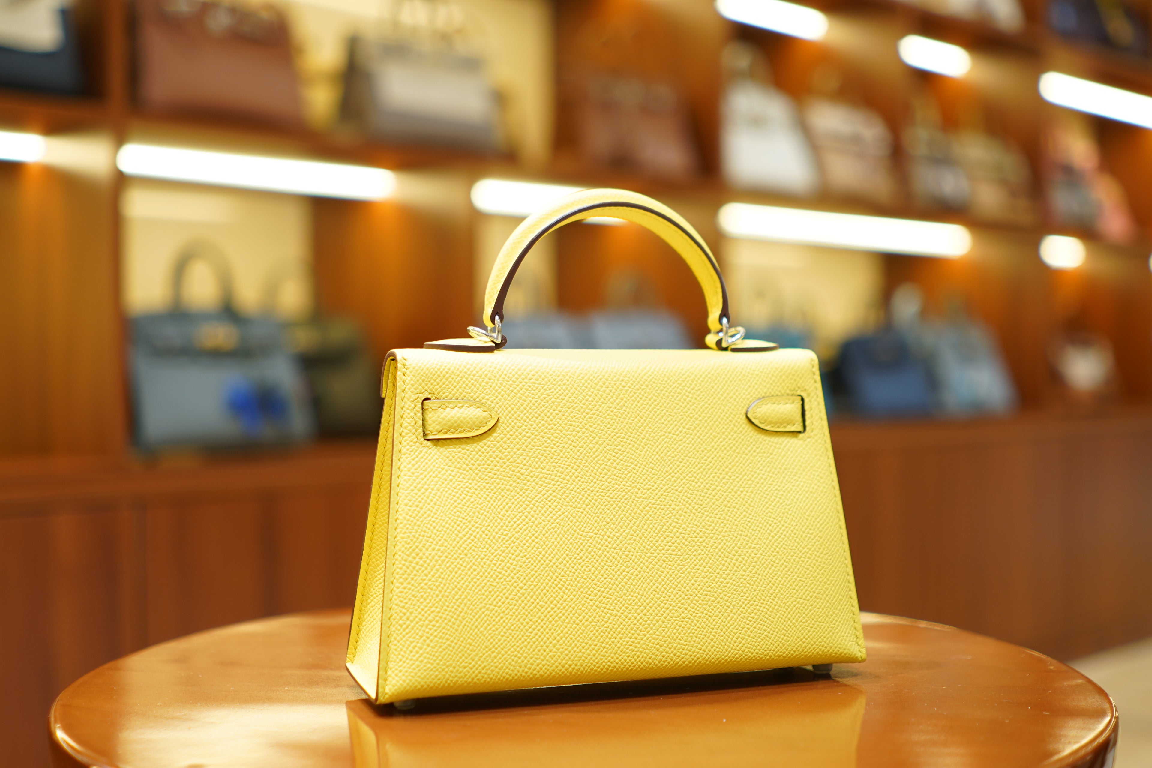 Hermes | Mini Kelly – Epsom – Yellow – Palladium Hardware