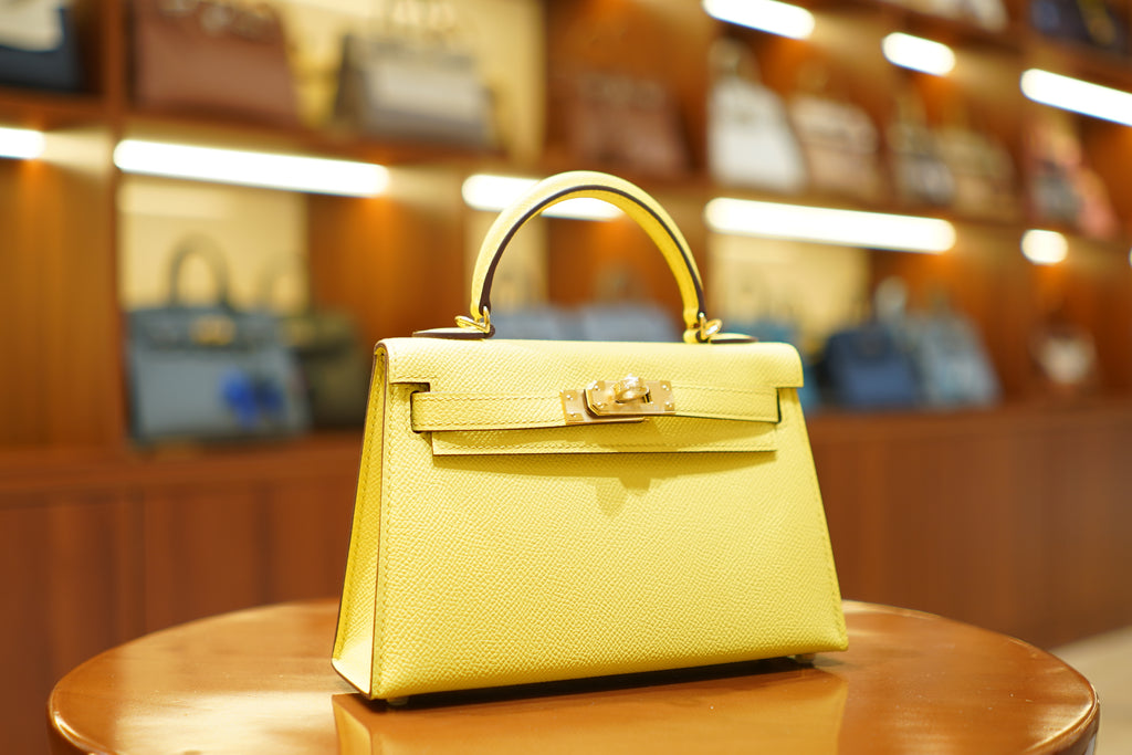 Hermes | Mini Kelly – Epsom – Yellow - Gold Hardware