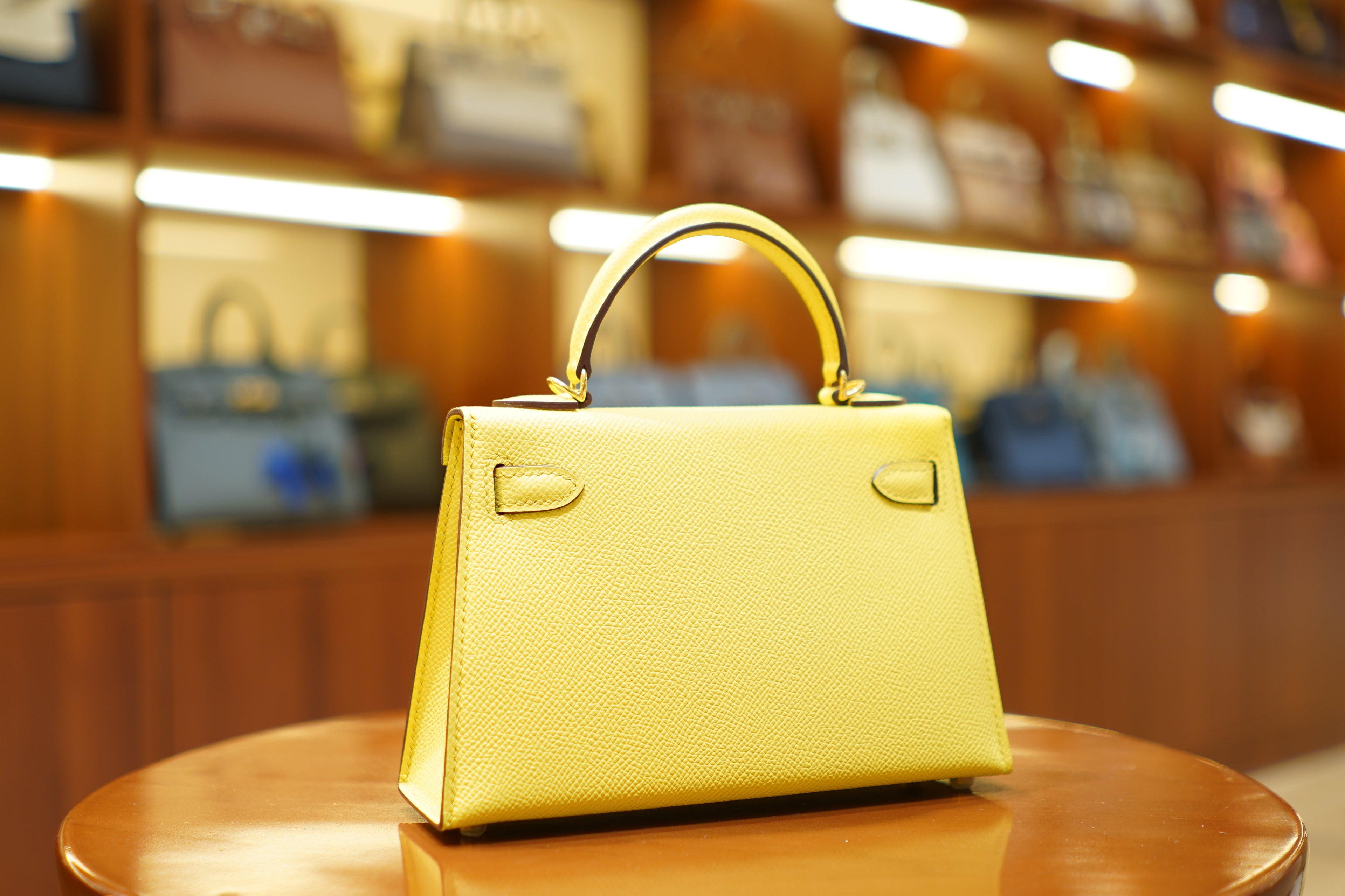 Hermes | Mini Kelly – Epsom – Yellow - Gold Hardware