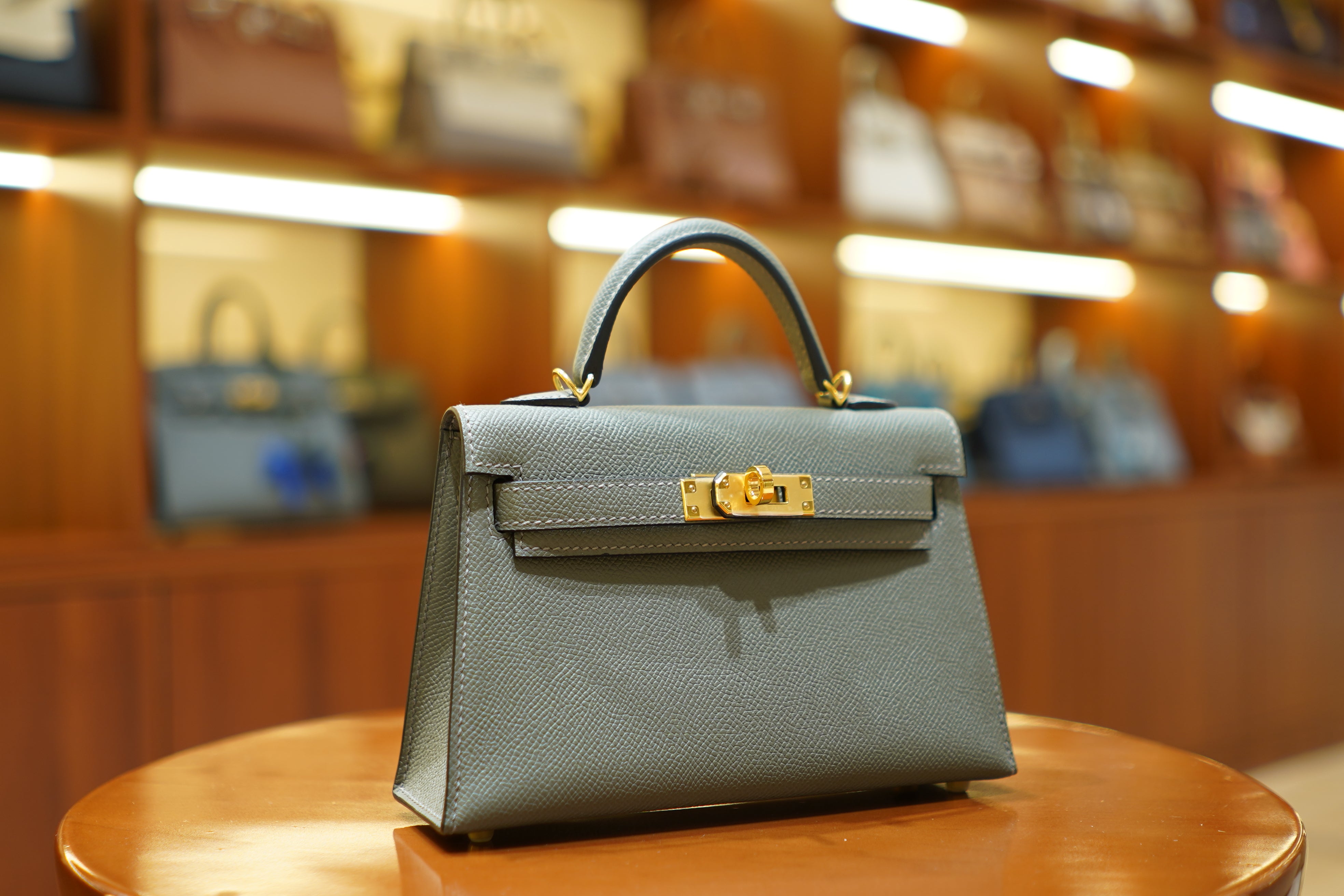 Hermes | Mini Kelly – Epsom – Khaki Green – Gold Hardware – Hello