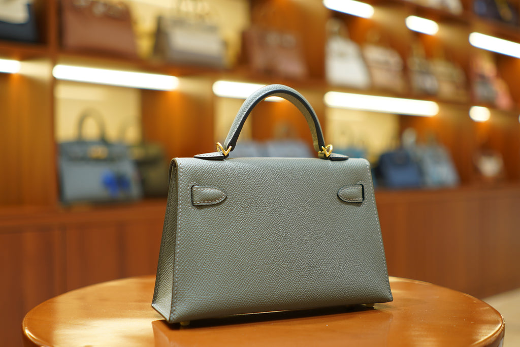 Hermes | Mini Kelly – Epsom – Khaki Green – Gold Hardware