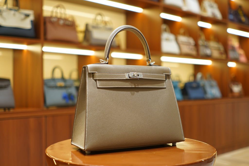 Hermès | Келли 28 – Того – Серый – Палладиевая фурнитура