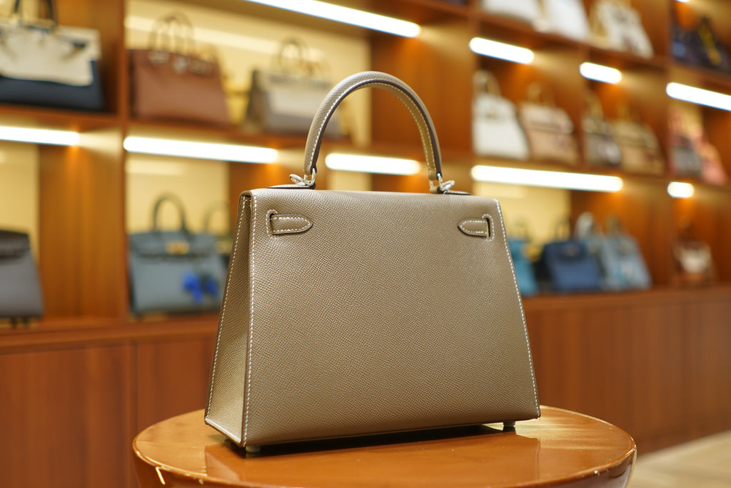 Hermès | Келли 28 – Того – Серый – Палладиевая фурнитура