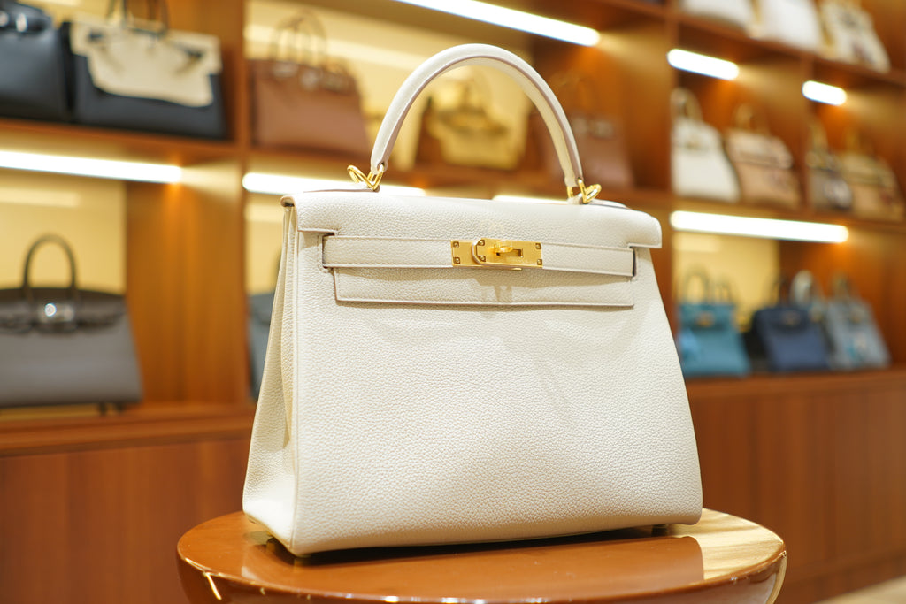 Hermes | Kelly 28 – Togo – Craie – Gold Hardware