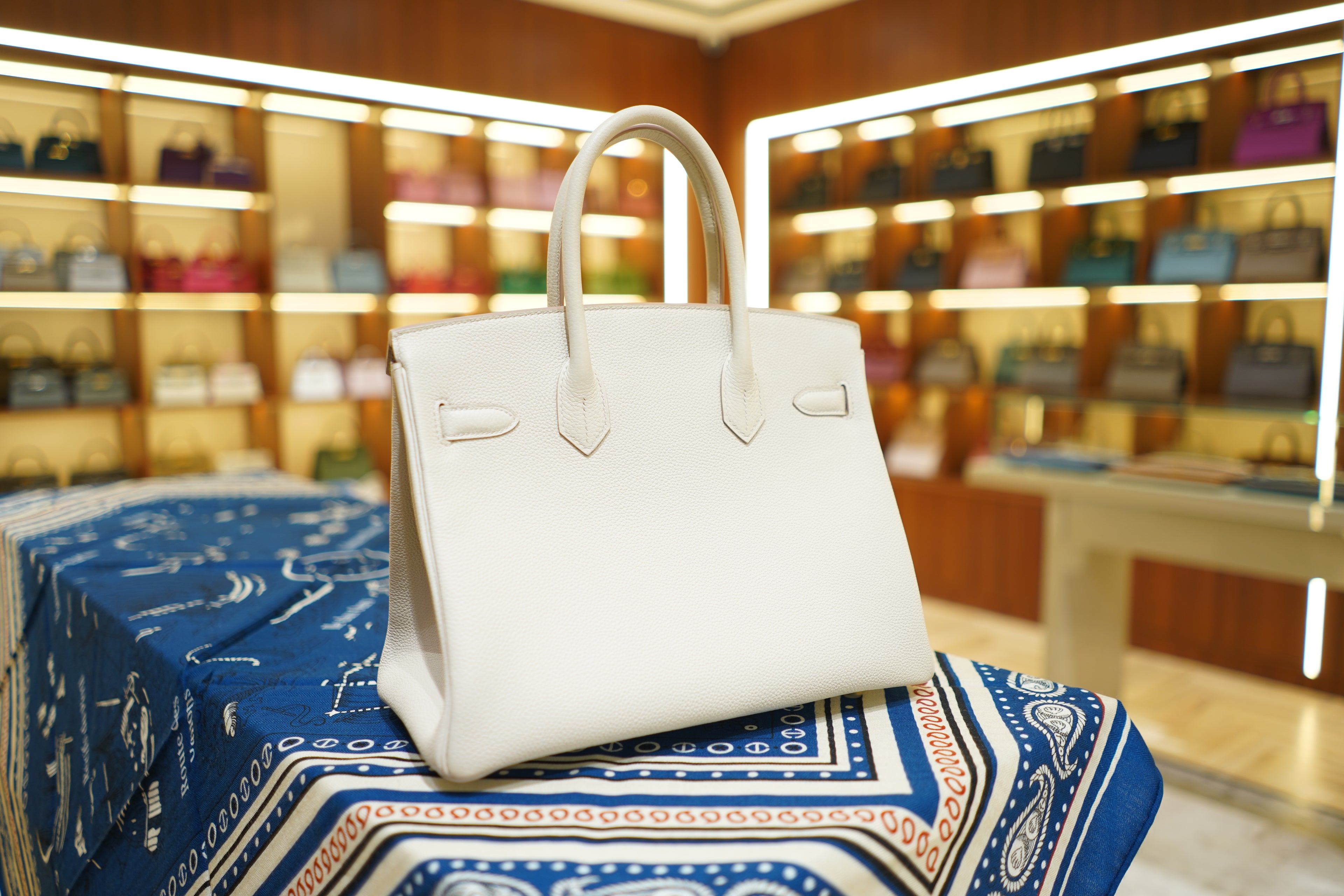 Hermes | Birkin 30 – Togo Leather – White – Gold Hardware