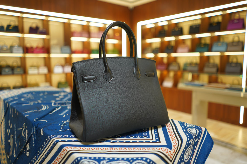 Hermes | Birkin 30 – Noir Touch – Niloticus Crocodile & Togo Leather – Palladium Hardware