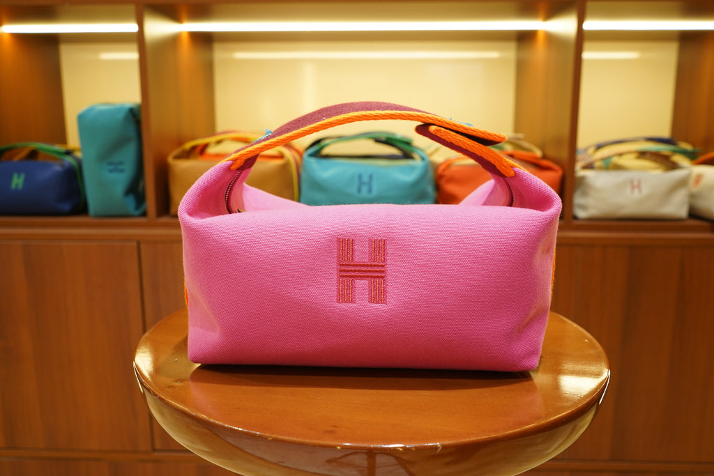 Hermes | Bride a Brac Large – Canvas – Pink – Orange Hardware