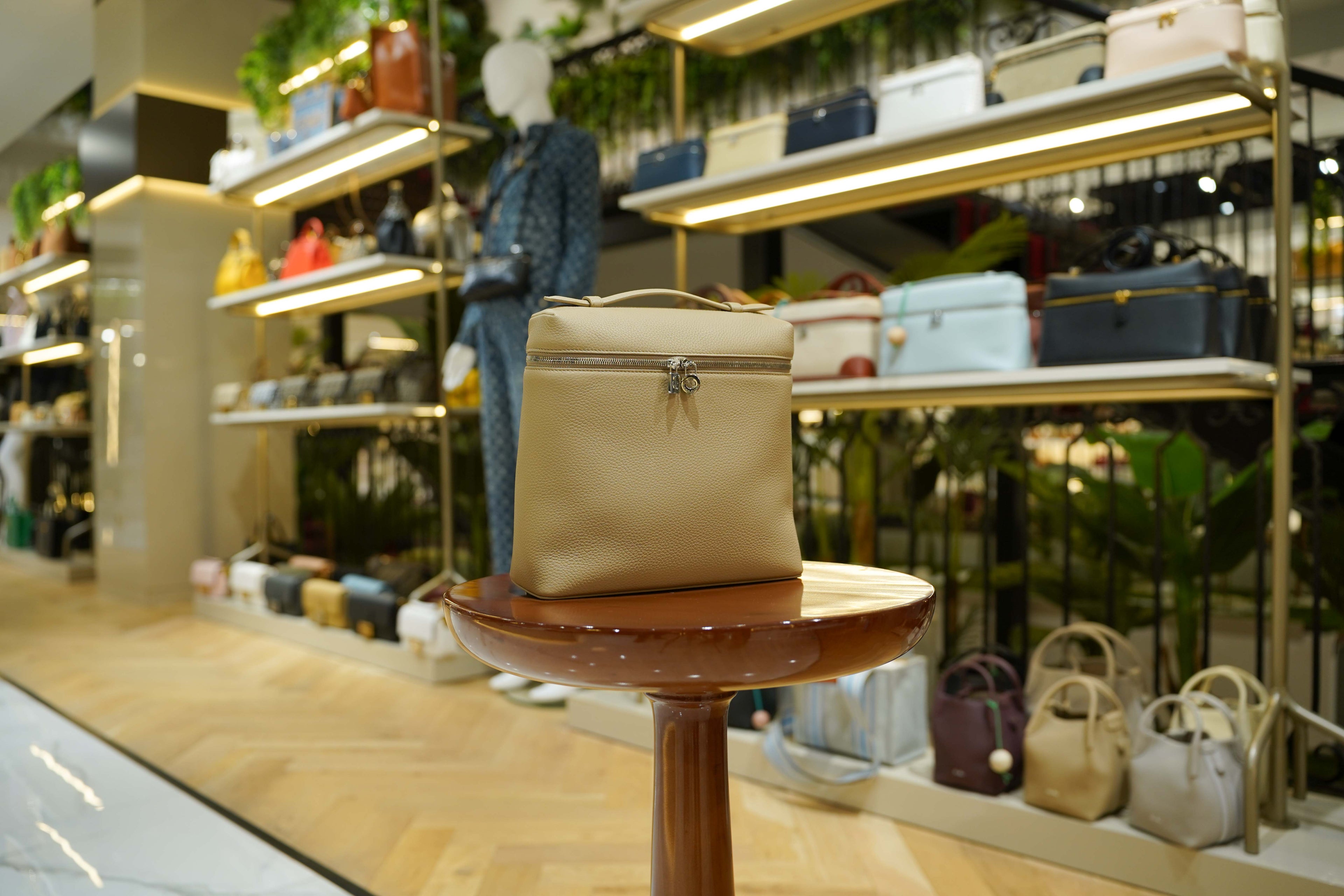 Loro Piana | Extra-Pocket-Backpack – Leather – Beige – Silver Hardware