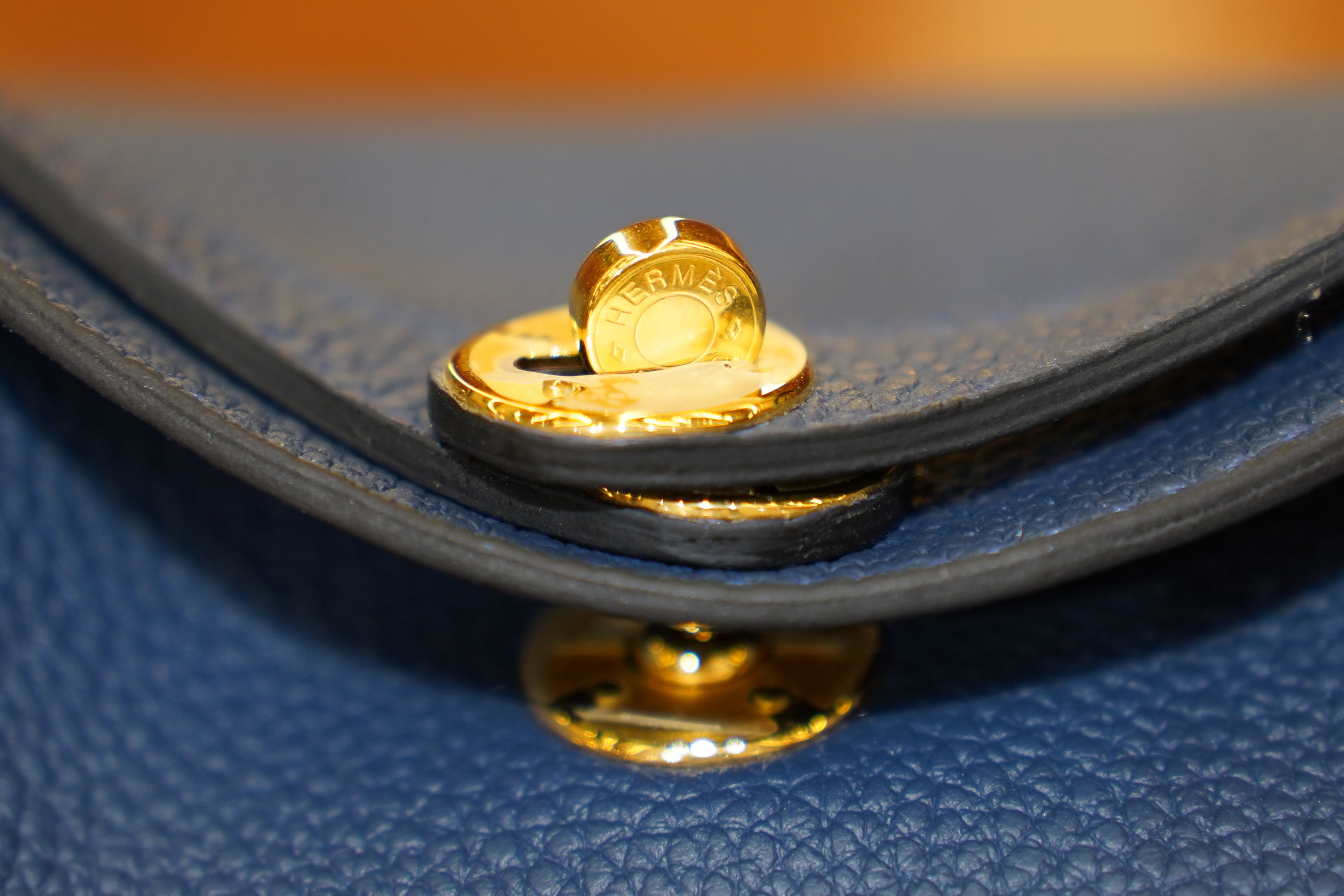 Hermes | Lindy Mini – Togo – Blue – Gold Hardware