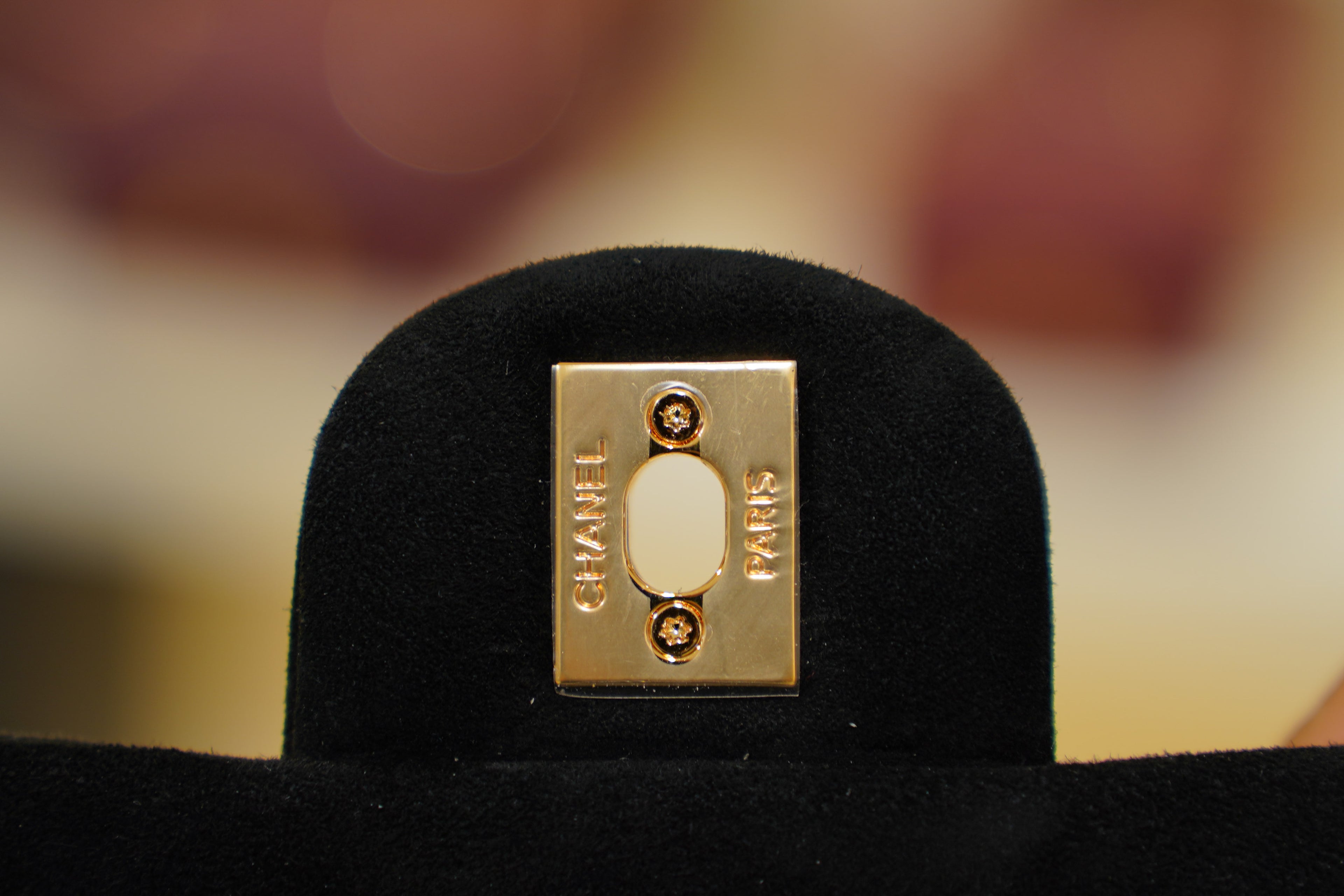 Chanel | Classic Flap Bag – Medium – Suede – Black – Gold Hardware