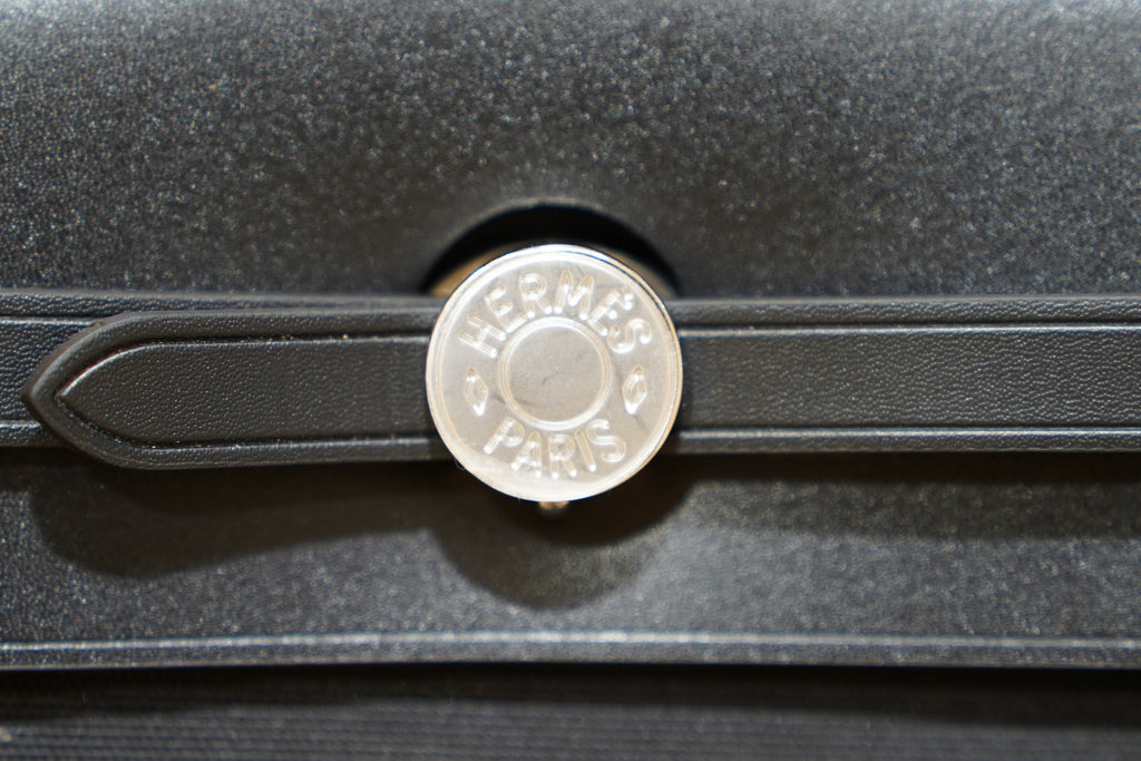 Hermes | Herbag Medium – Canvas – Black – Silver Hardware