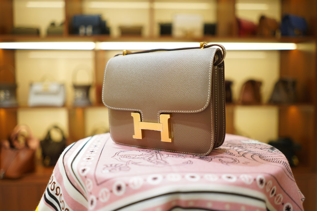 Hermes | Constance – Epsom – Grey – Gold Hardware