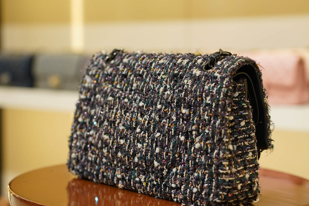 Chanel | Classic Flap Bag – Medium – Tweed – Multicolor – Black Hardware