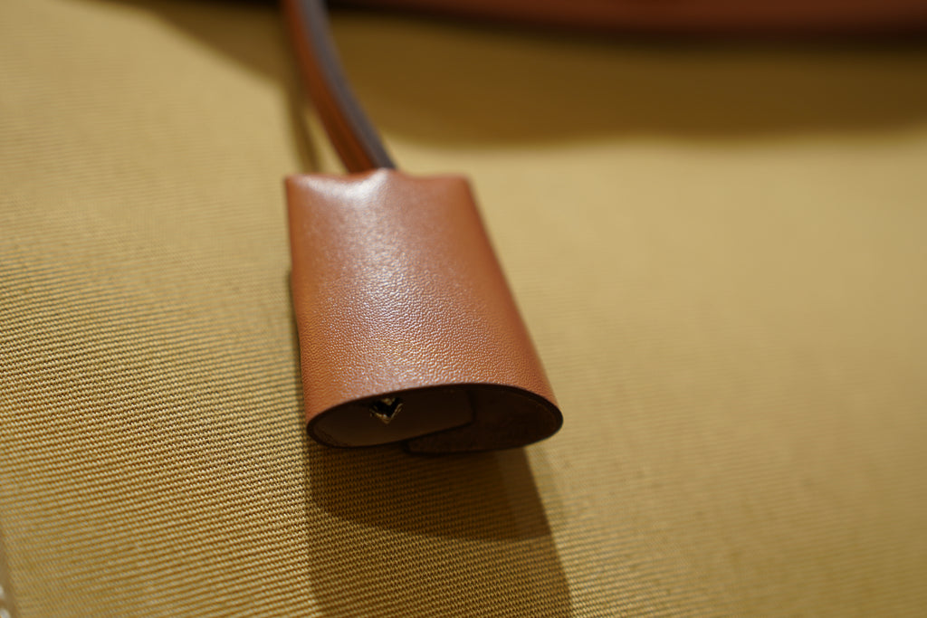 Hermes | Herbag Medium – Canvas – Beige and Pink – Gold Hardware