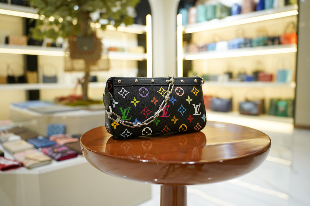 Louis Vuitton | Mini Pochette Accessoires – Canvas – Black Multicolor – Silver Hardware
