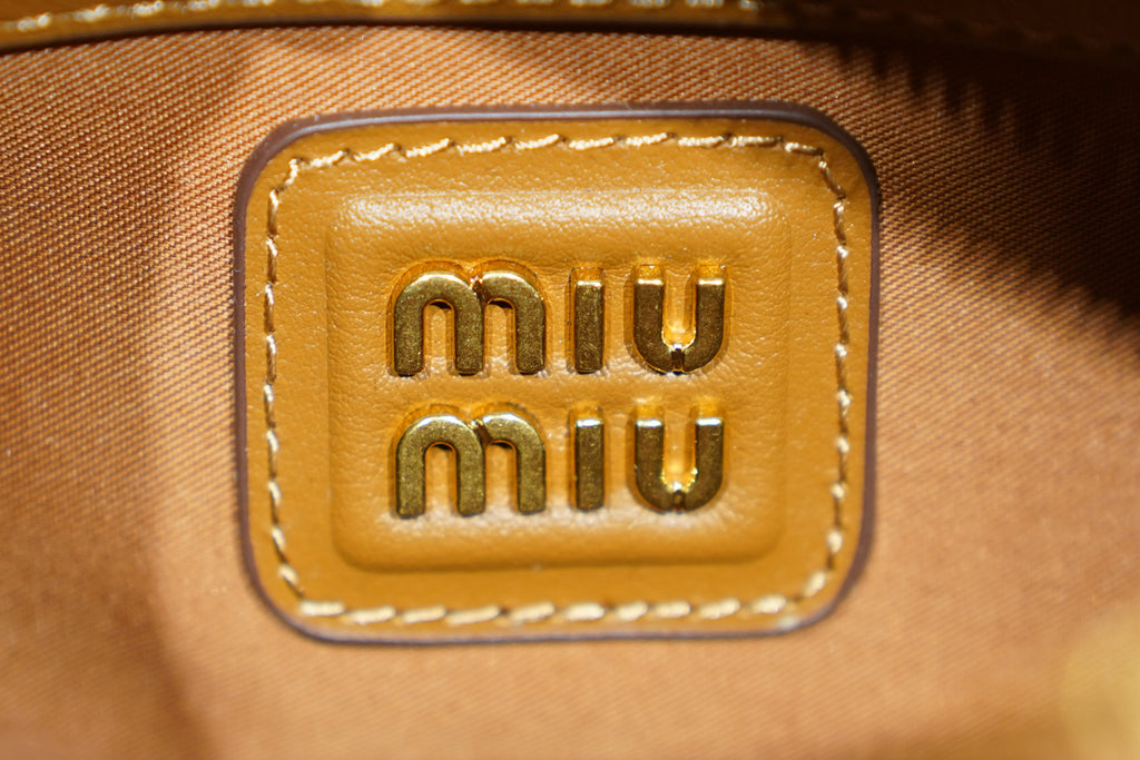 Miu Miu | Arcadie (Medium) – Leather – Tan – Gold Hardware