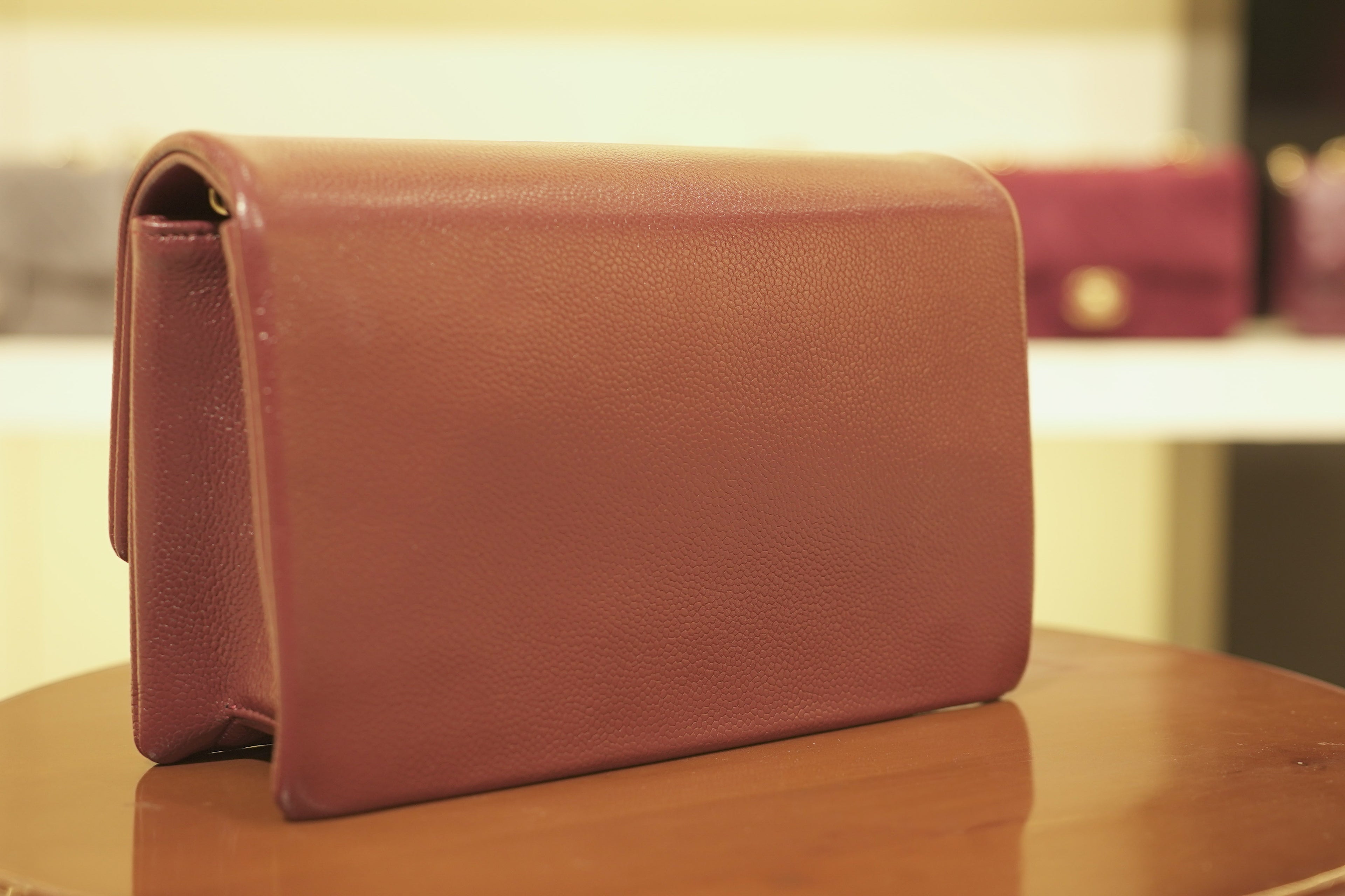 Chanel | Classic Flap Bag – Leather – Burgundy – Gold Hardware