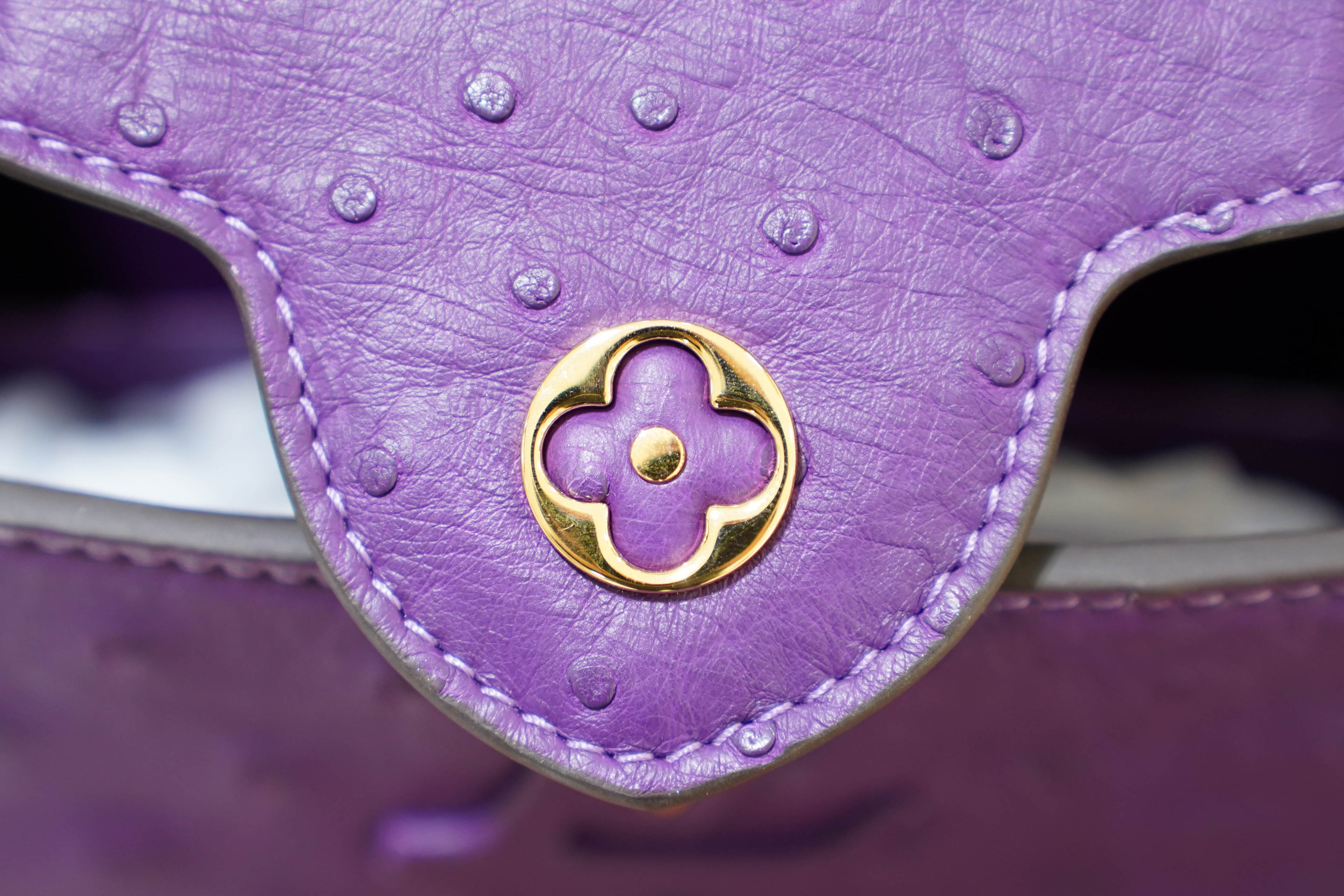 Louis Vuitton | Capucines Medium – Ostrich Leather – Purple – Gold Hardware