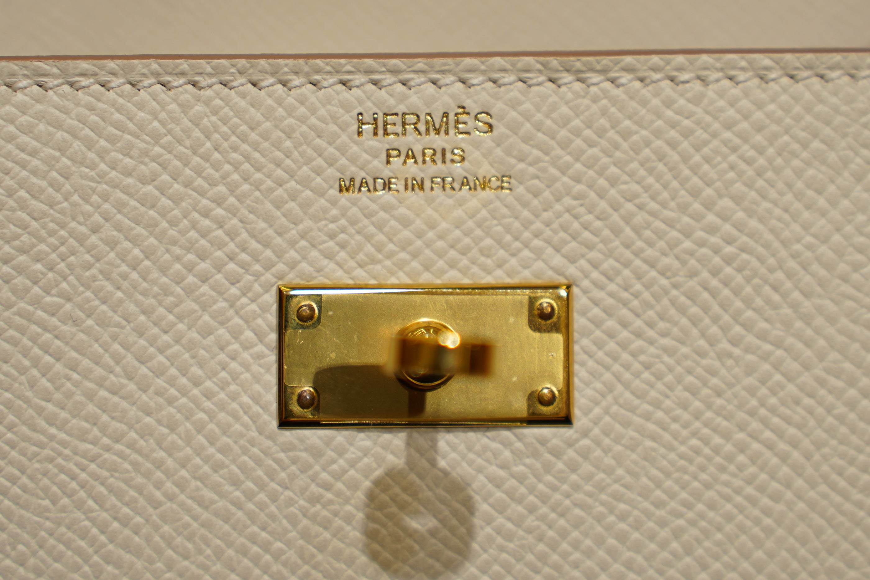 Hermes | Kelly – 28 – Epsom – White – Gold Hardware