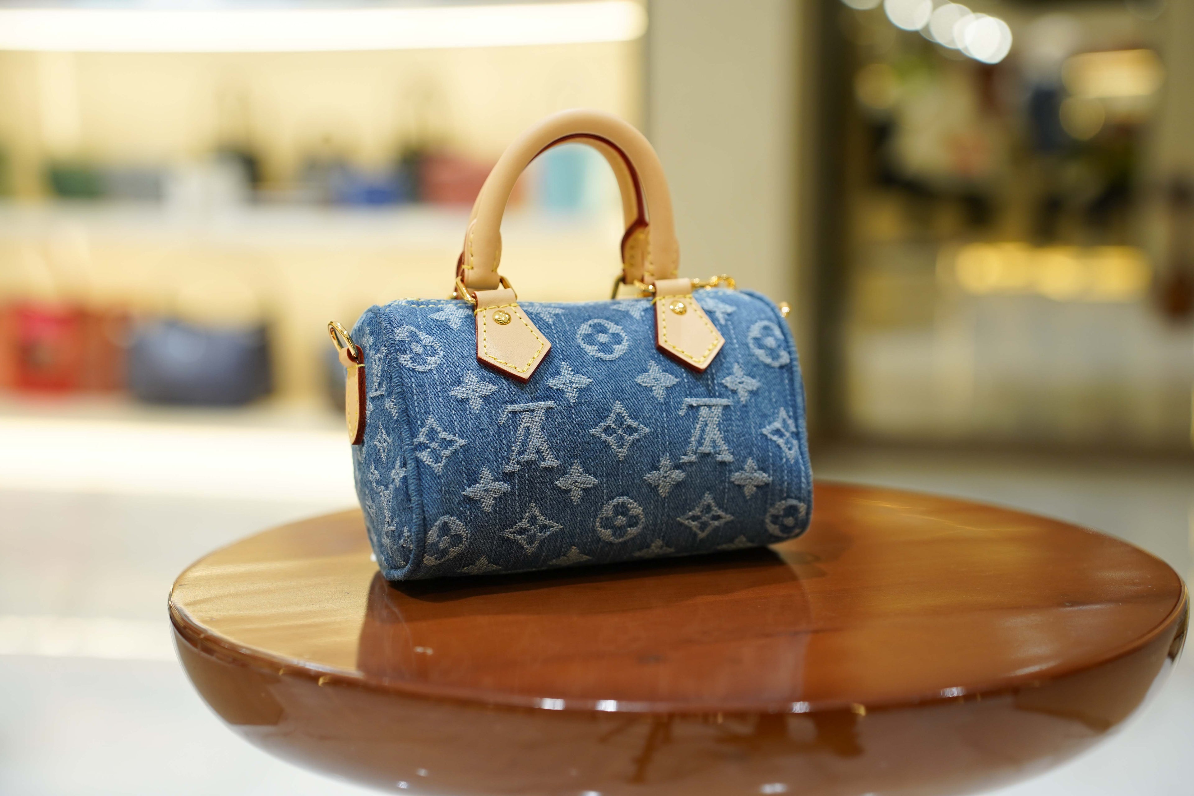 Louis Vuitton | Nano Speedy – Denim – Blue – Gold Hardware