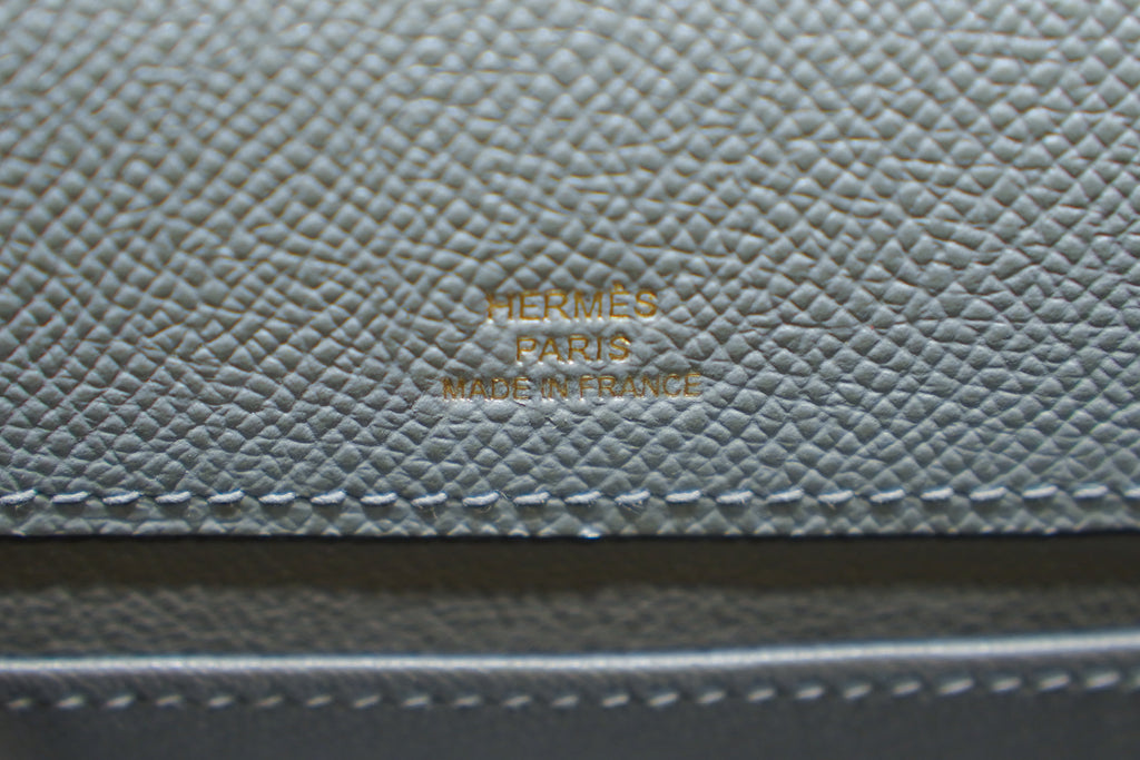Hermes | Kelly Pochette – Epsom – Grey – Gold Hardware