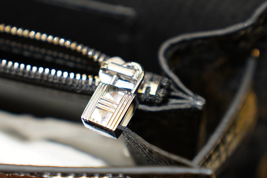 Hermes | Kelly – 32 – Crocodile Leather – Black – Silver Hardware