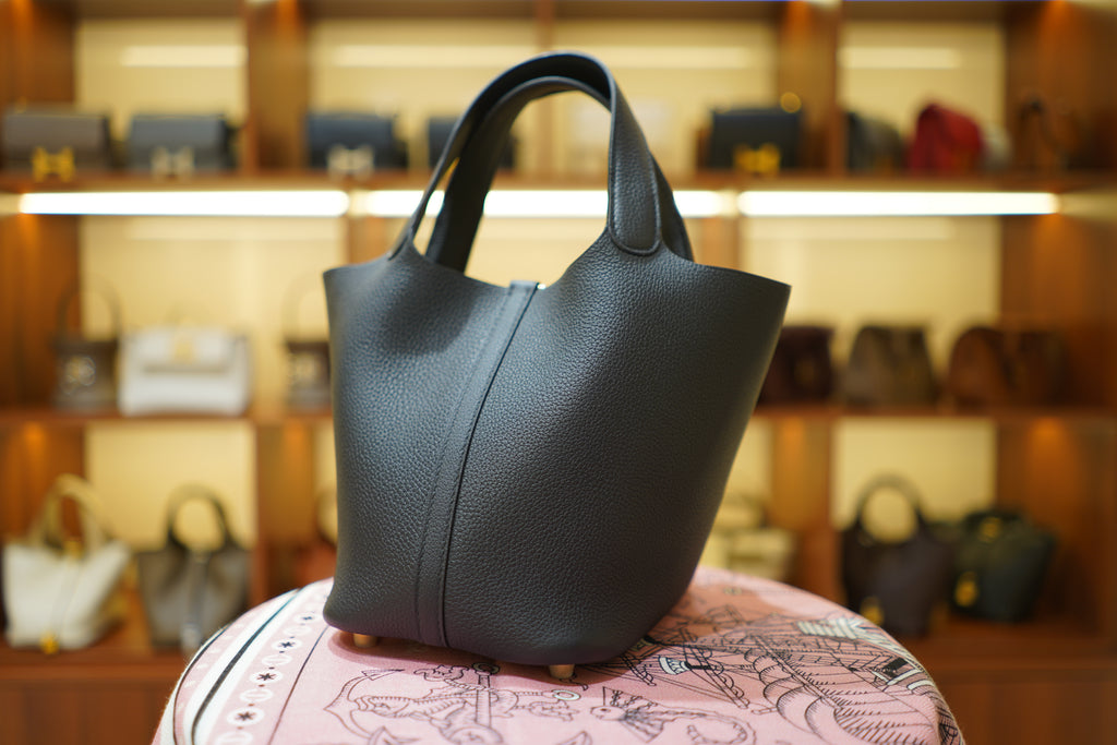 Hermes | Picotin Lock – Togo – Black – Gold Hardware