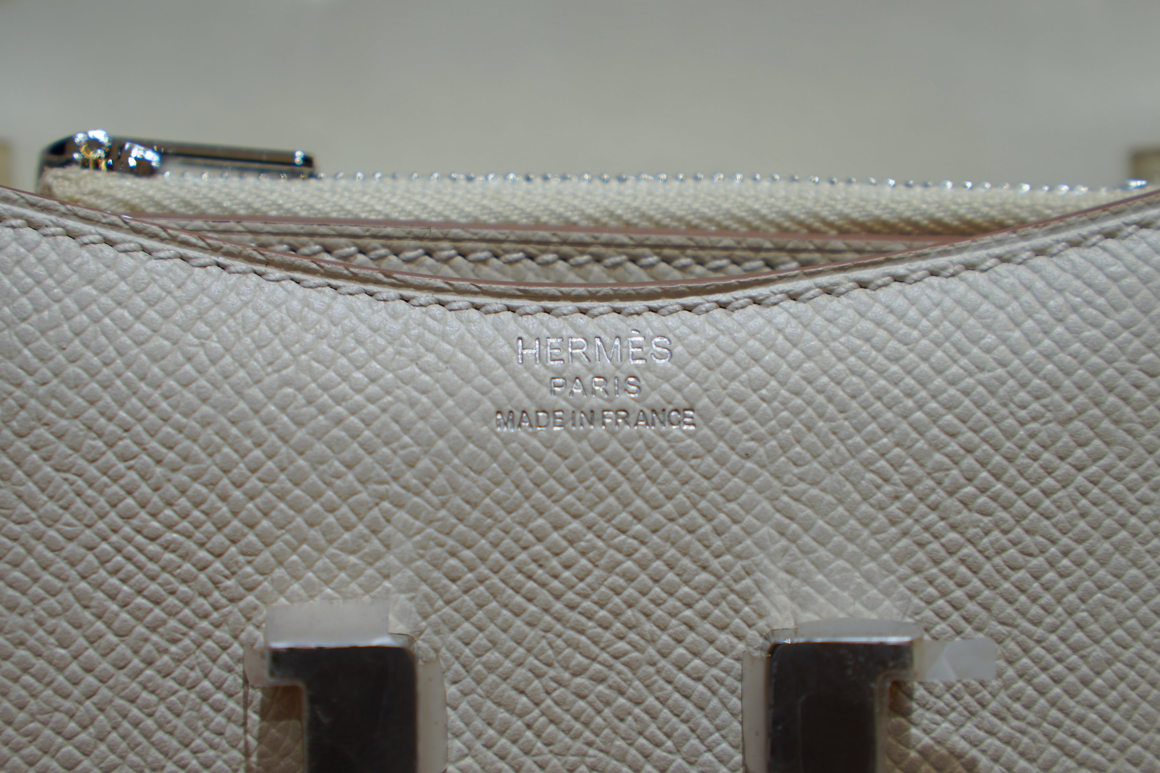 Hermes | Constance – Epsom – White – Silver Hardware