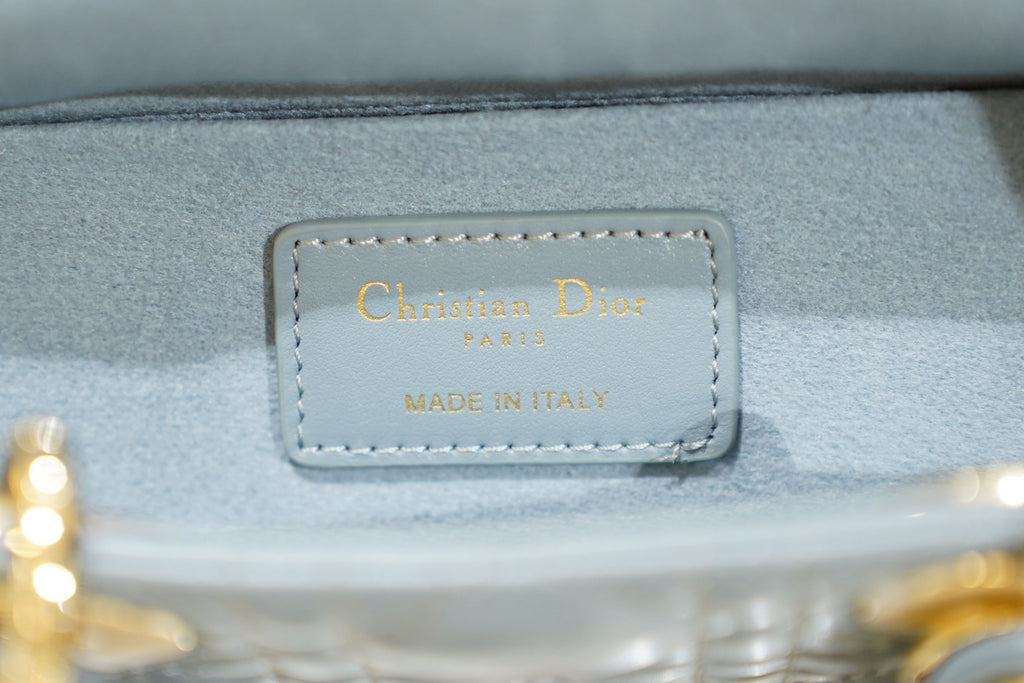 Dior | D-Joy Bag – Lambskin – Gray – Gold Hardware