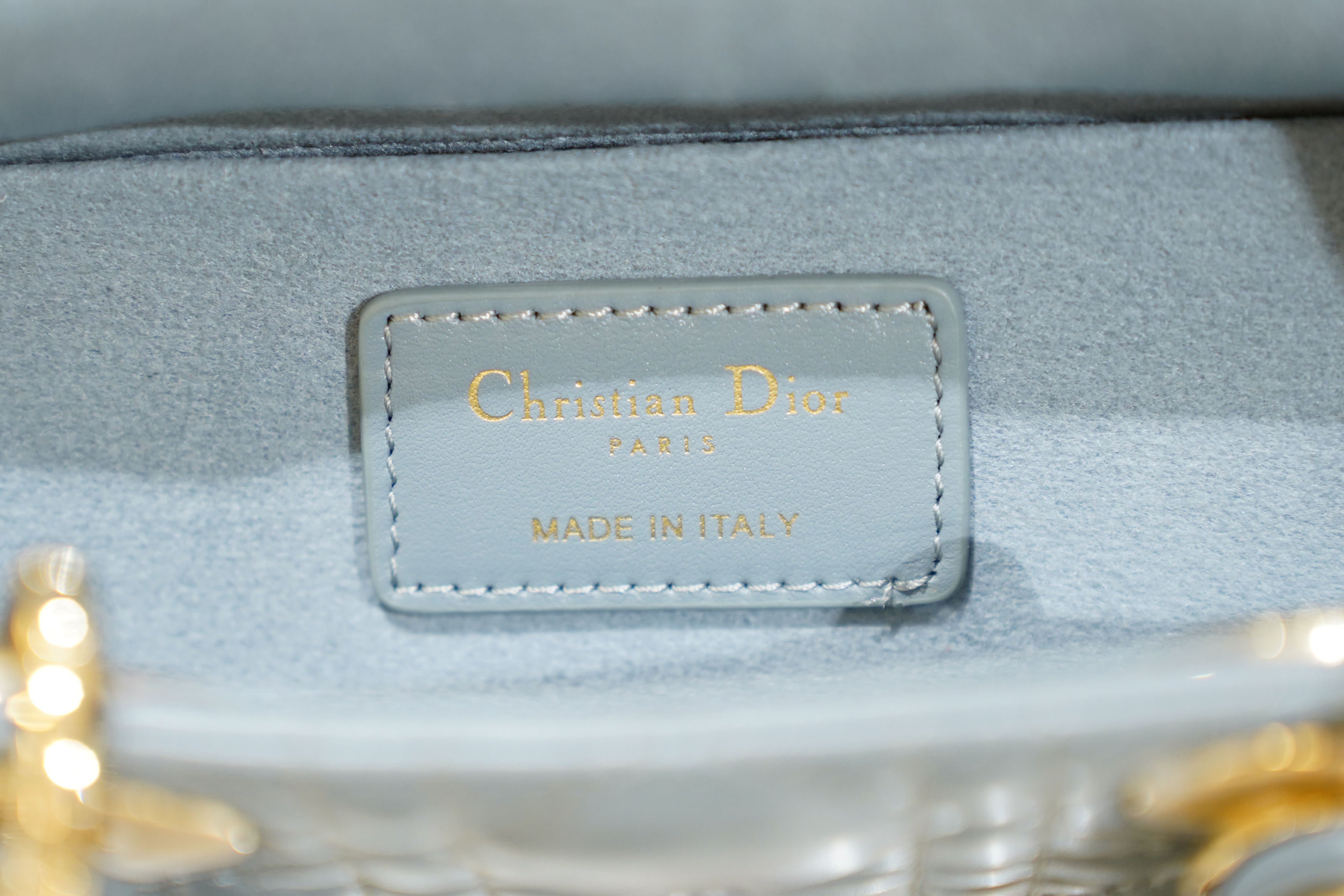 Dior | D-Joy Bag – Lambskin – Gray – Gold Hardware