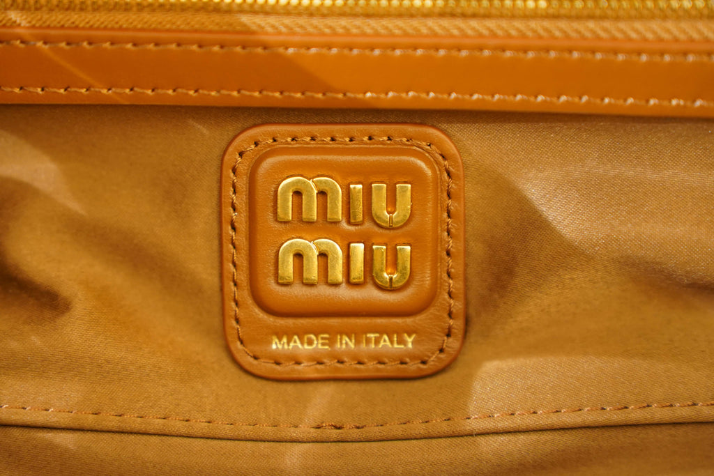 Miu Miu | Beau – Leather – Brown – Gold Hardware