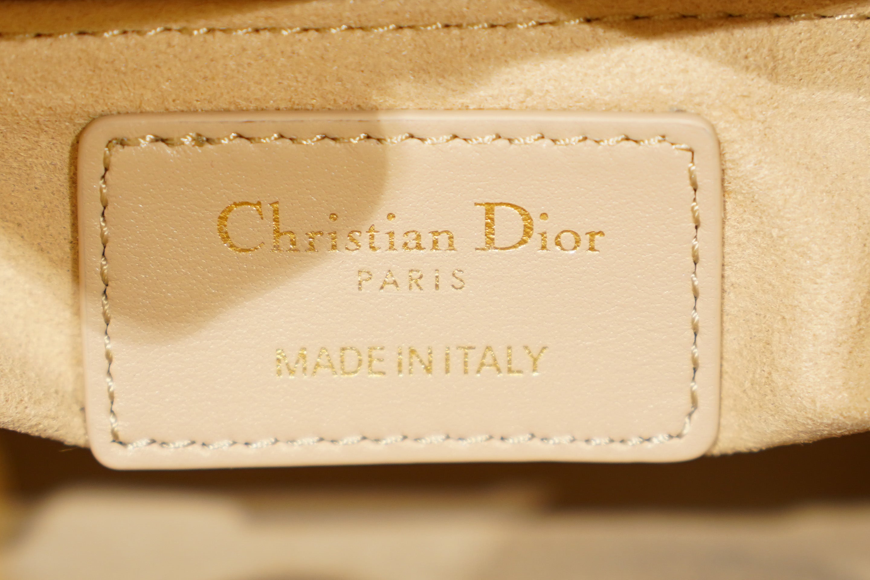 Dior | Lady Dior (Small) – Lambskin – Beige – Gold Hardware