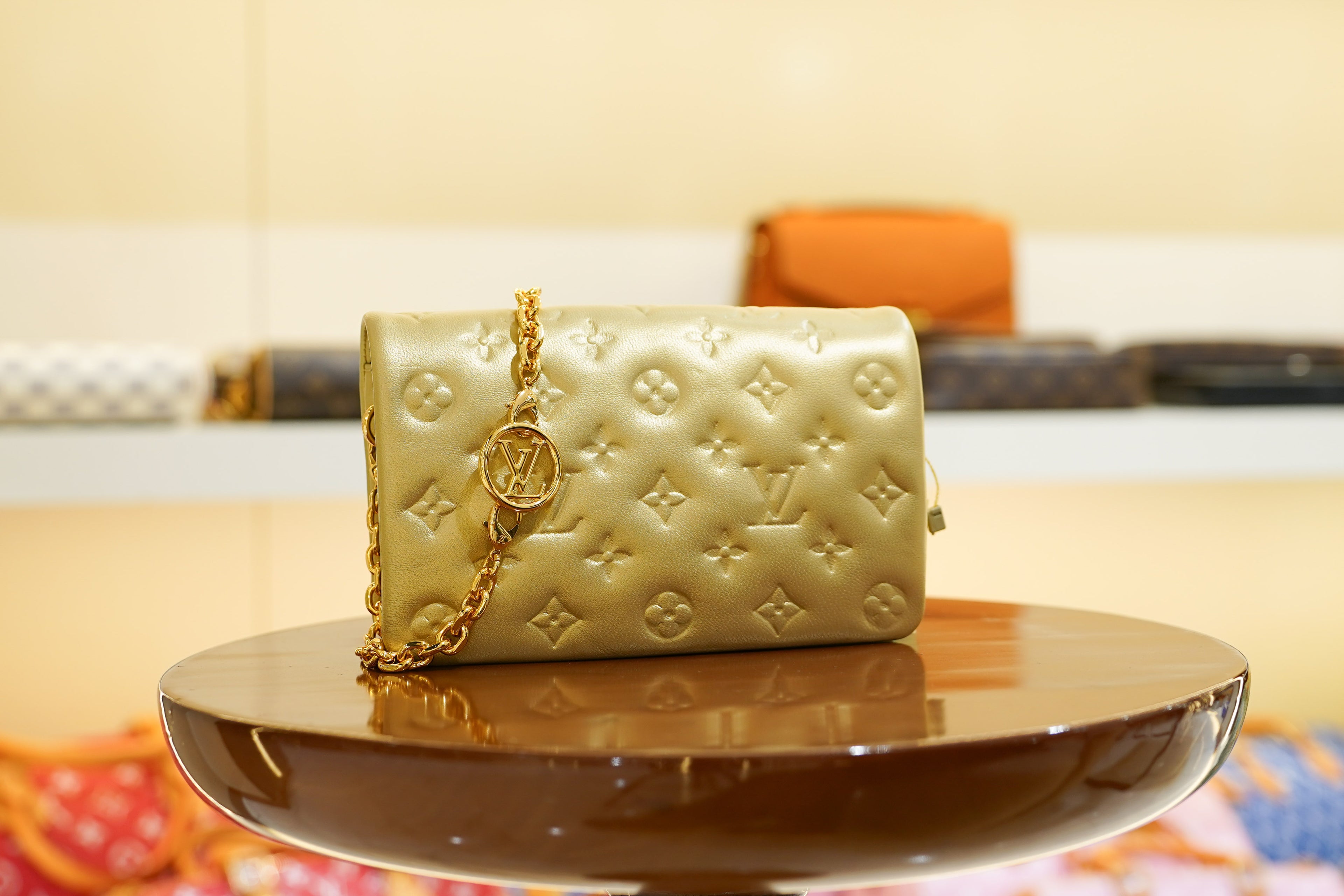 Louis Vuitton | Coussin-Mini – Leather – Gold – Gold Hardware