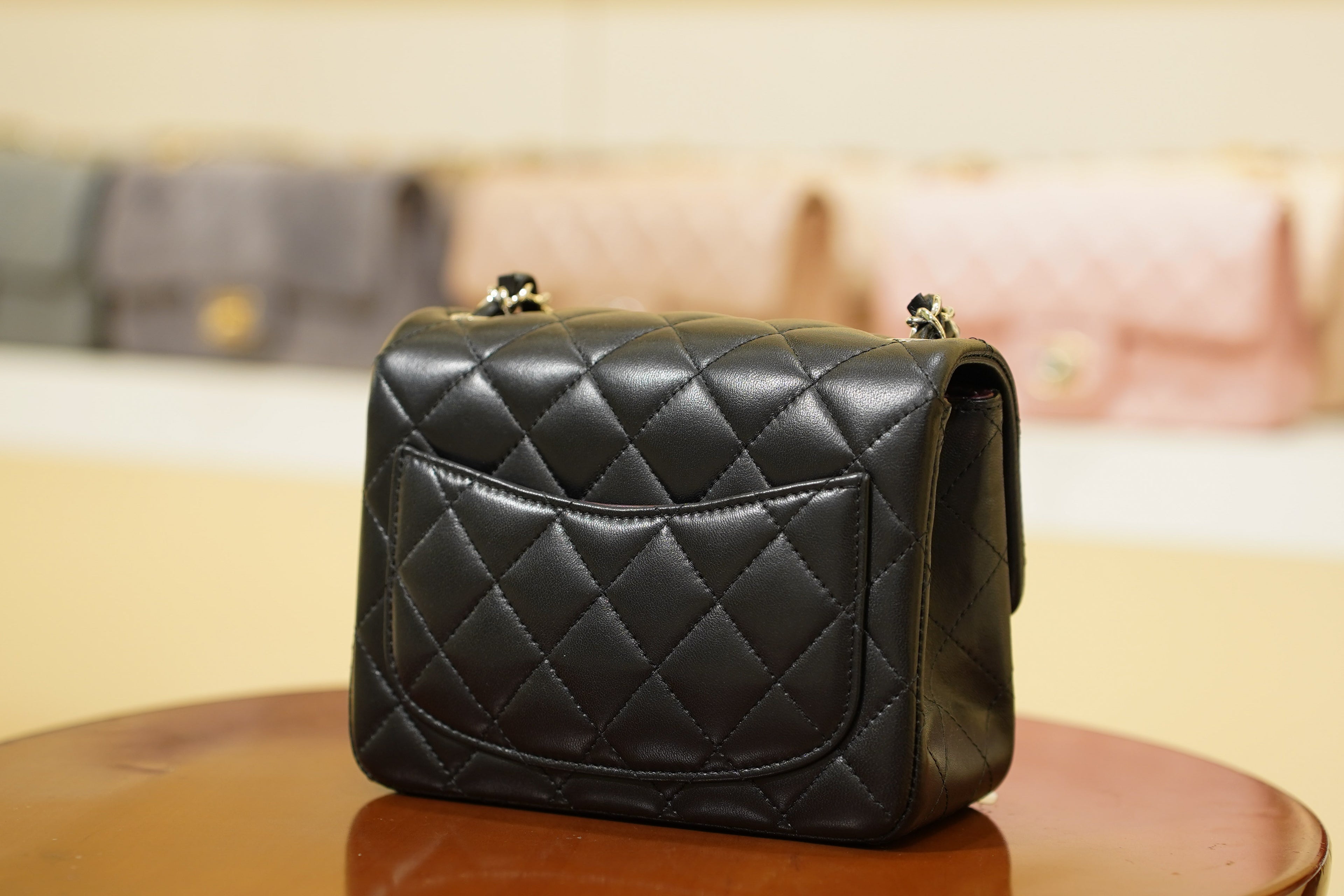 Chanel | Square Mini Flap Bag – Leather – Black – Silver Hardware