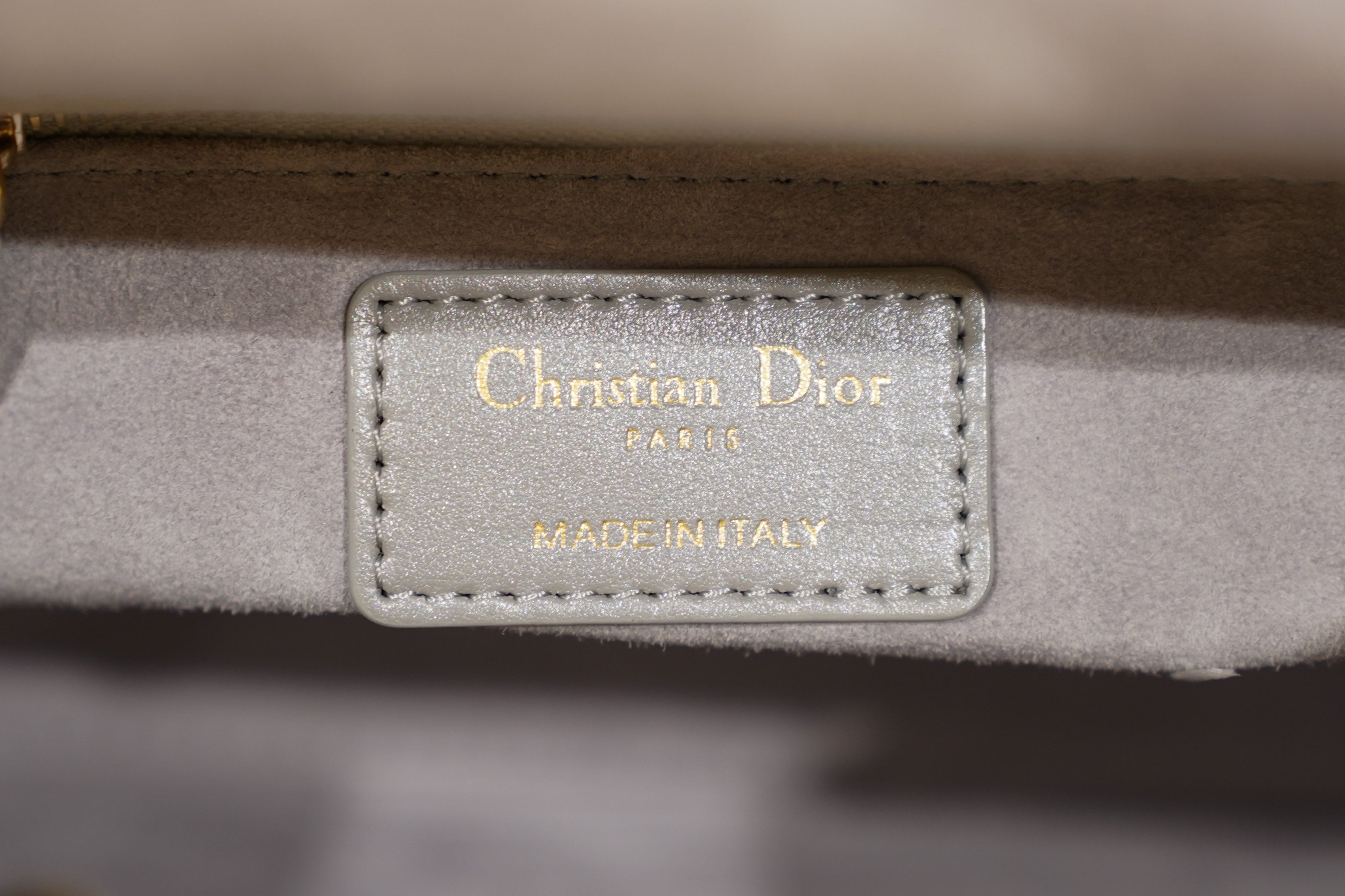 Dior | Lady Dior – Lambskin – Gray – Gold Hardware