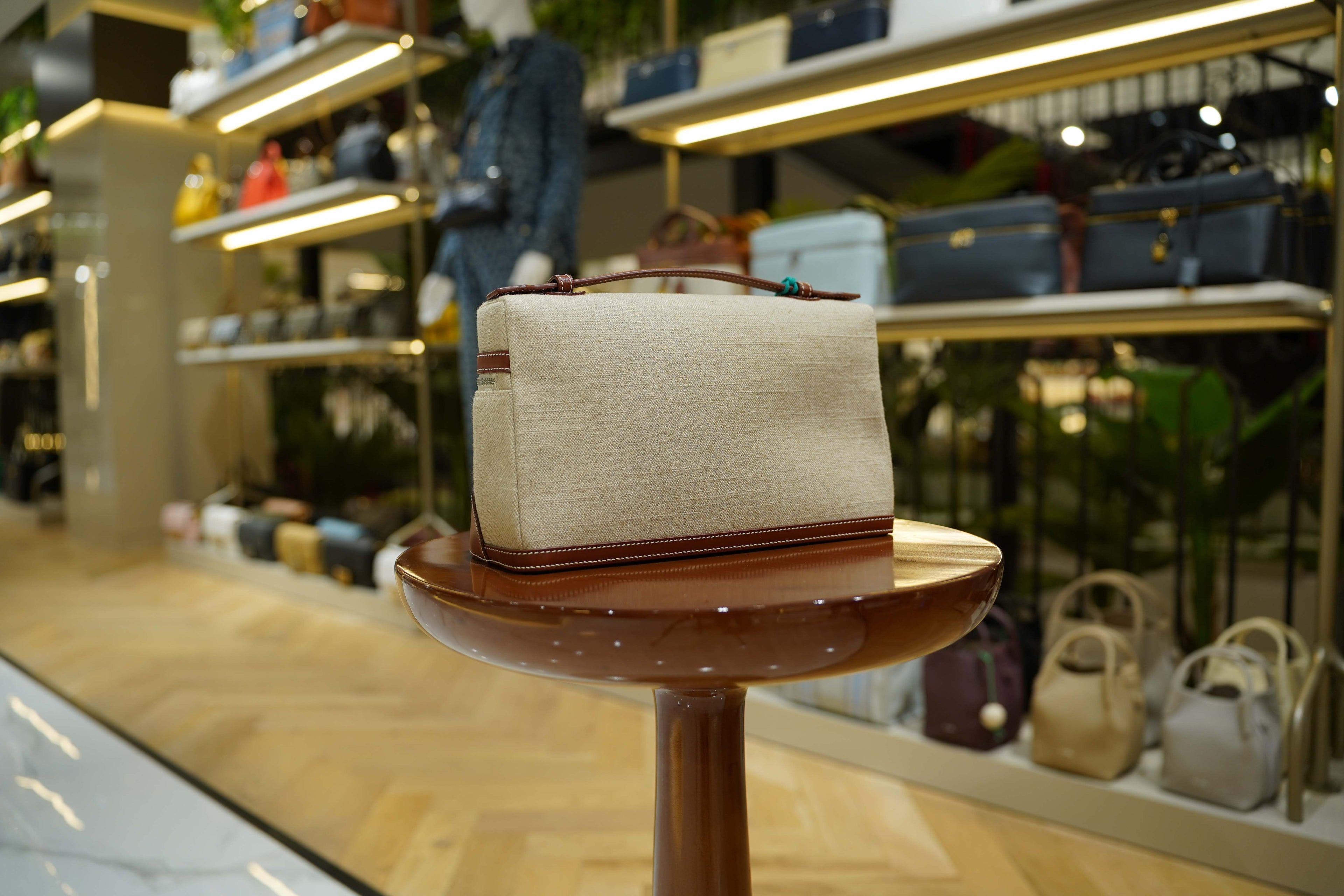 Loro Piana | Extra Bag L27 – Canvas – Beige – Gold Hardware