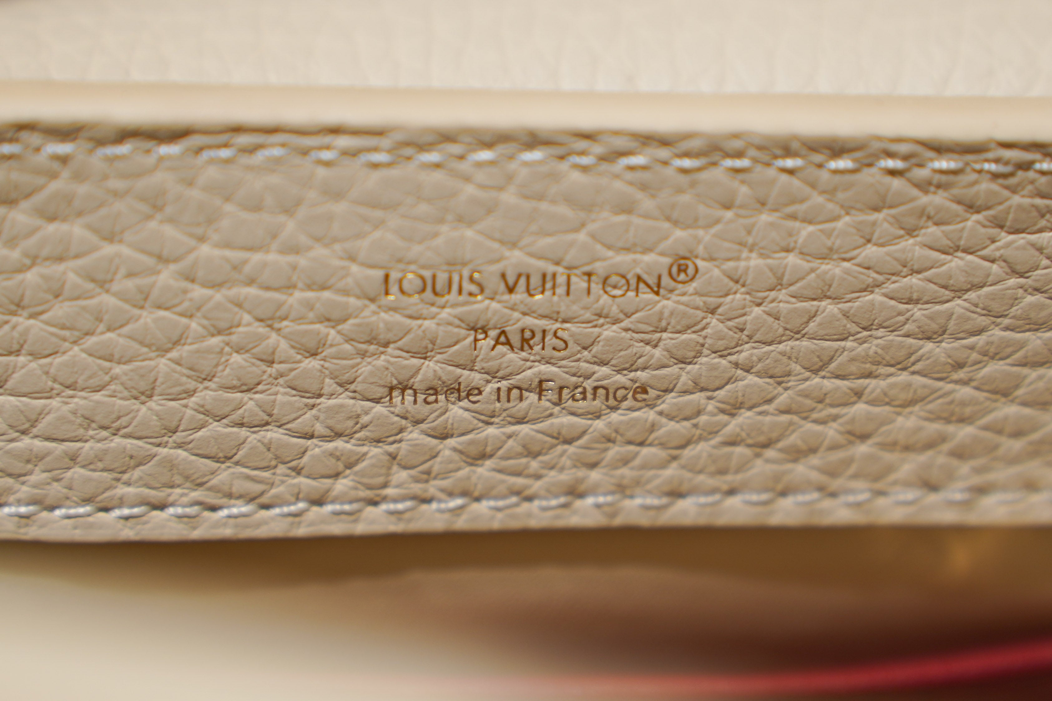 Louis Vuitton | Capucines Medium – Leather – Beige – Gold Hardware
